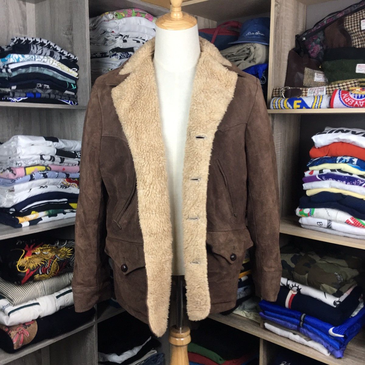Schott 🥶Schott NYC Western Leather Shearling Jacket Travis Style Size US L / EU 52-54 / 3 - 2 Thumbnail