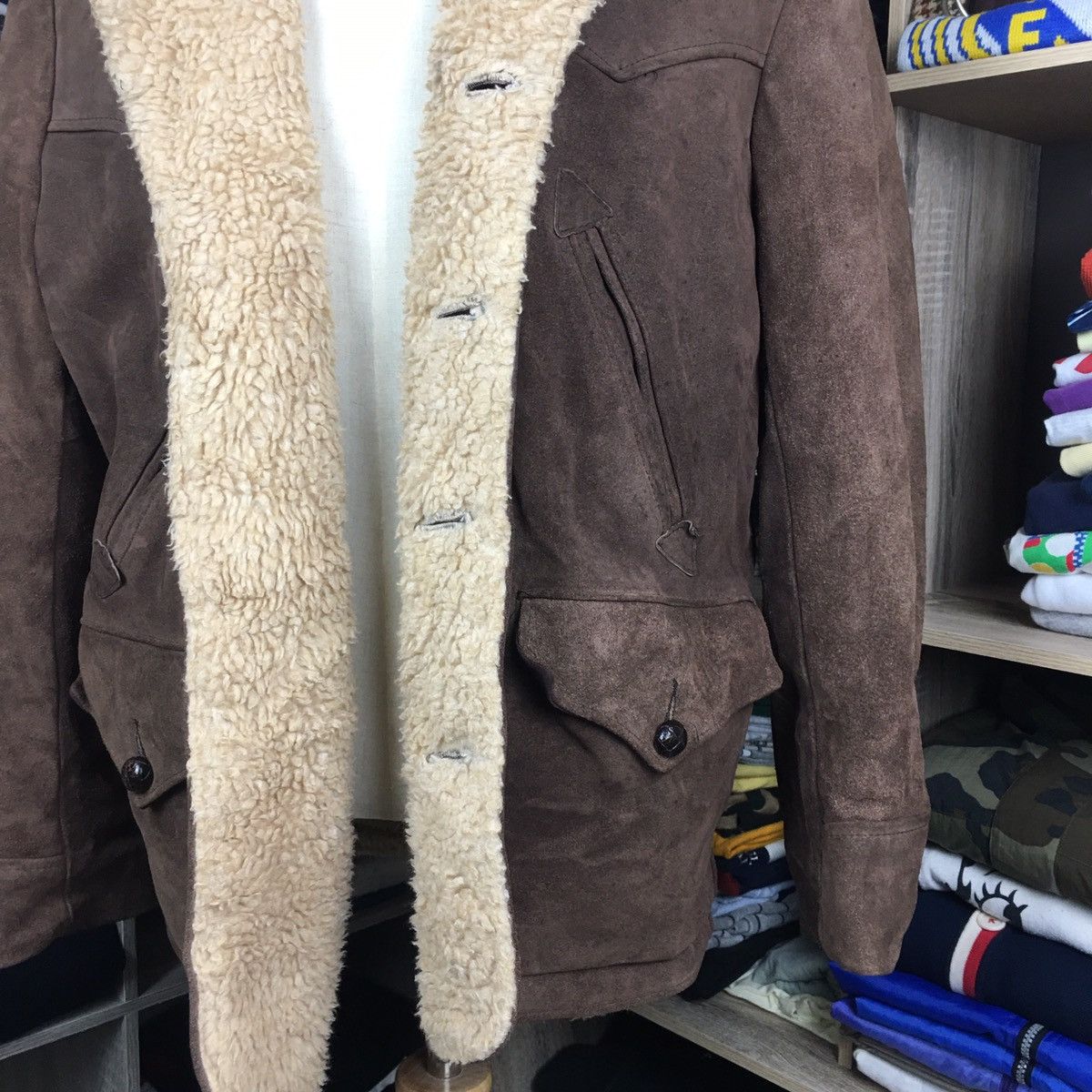 Schott 🥶Schott NYC Western Leather Shearling Jacket Travis Style Size US L / EU 52-54 / 3 - 4 Thumbnail