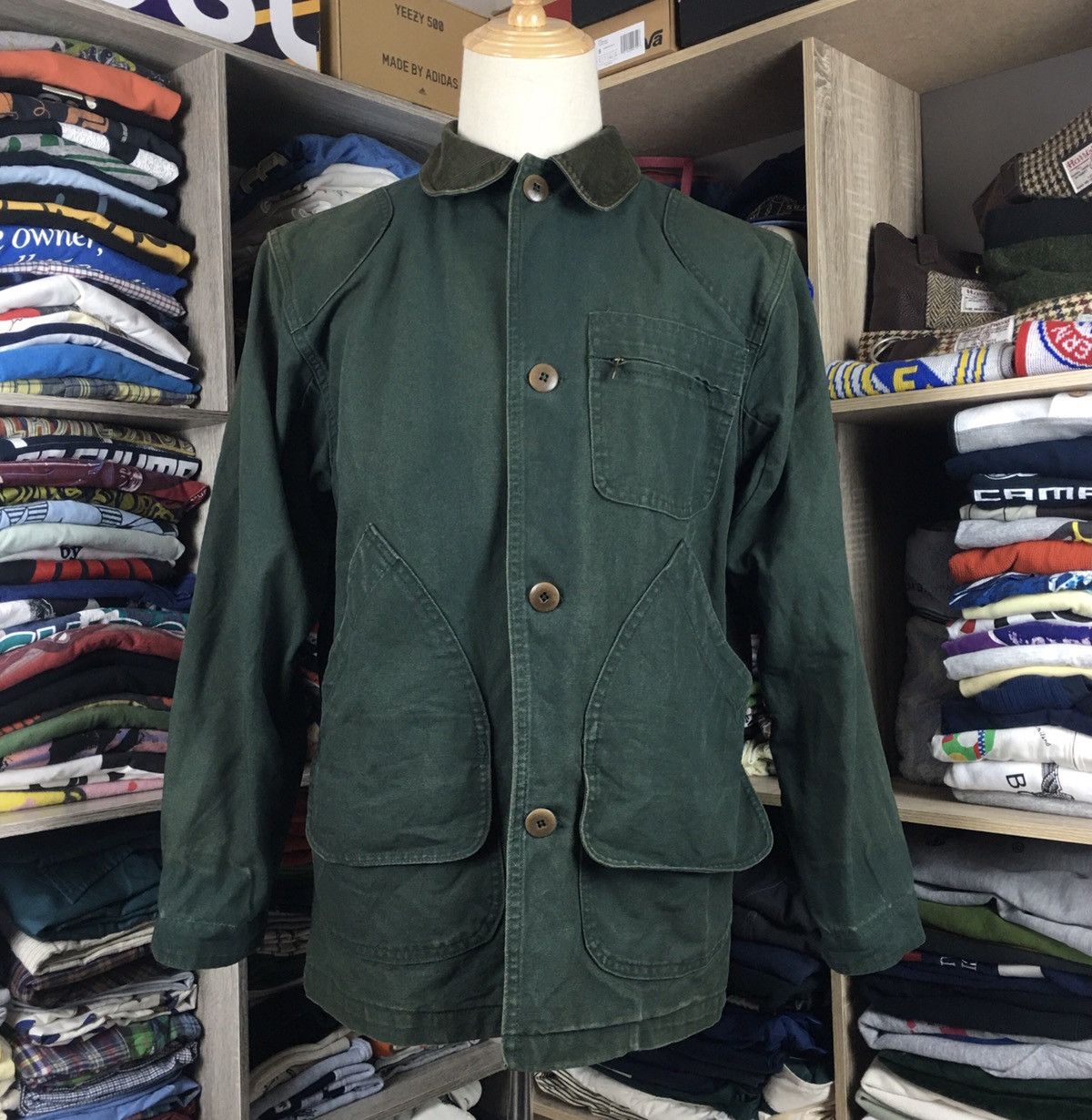 image of L L Bean x Vintage L.l Bean Workwear Jacket Travis Style in Dark Green, Men's (Size Medium)