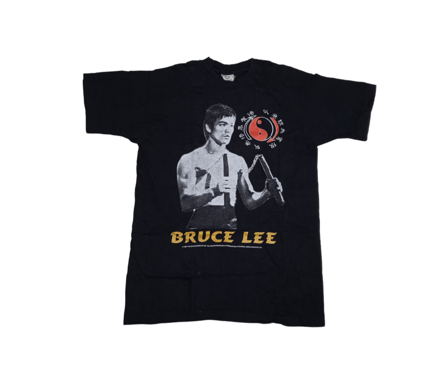 Vintage Vintage 90s Mosquitohead Bruce Lee T-Shirt Size US M / EU 48-50 / 2 - 1 Thumbnail