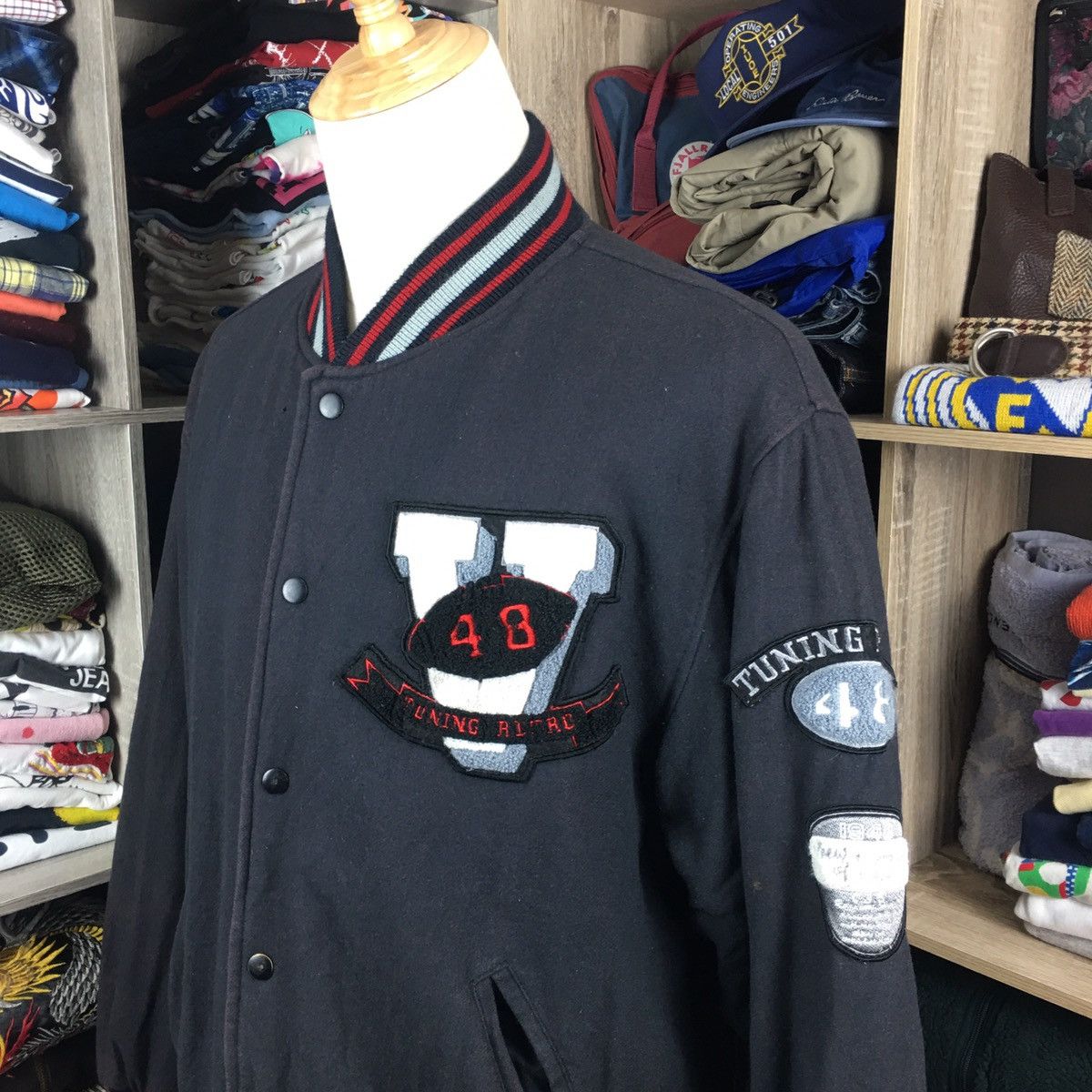 Japanese Brand × Van 💥Vintage Van Jac Big Logo Varsity Jacket Travis Style Size US L / EU 52-54 / 3 - 3 Thumbnail