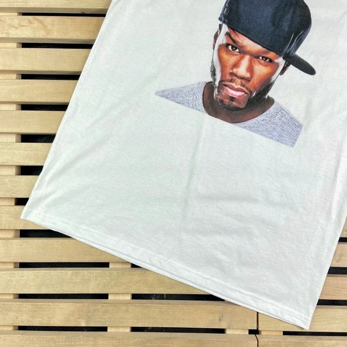 50 Cent × Rap Tees × Vintage Mens Vintage 00s 50 Fifty Cent Big Print Size M Size US M / EU 48-50 / 2 - 3 Thumbnail
