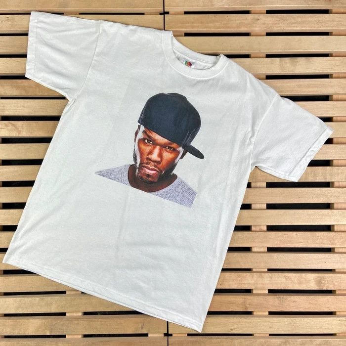 50 Cent × Rap Tees × Vintage Mens Vintage 00s 50 Fifty Cent Big Print Size M Size US M / EU 48-50 / 2 - 1 Thumbnail
