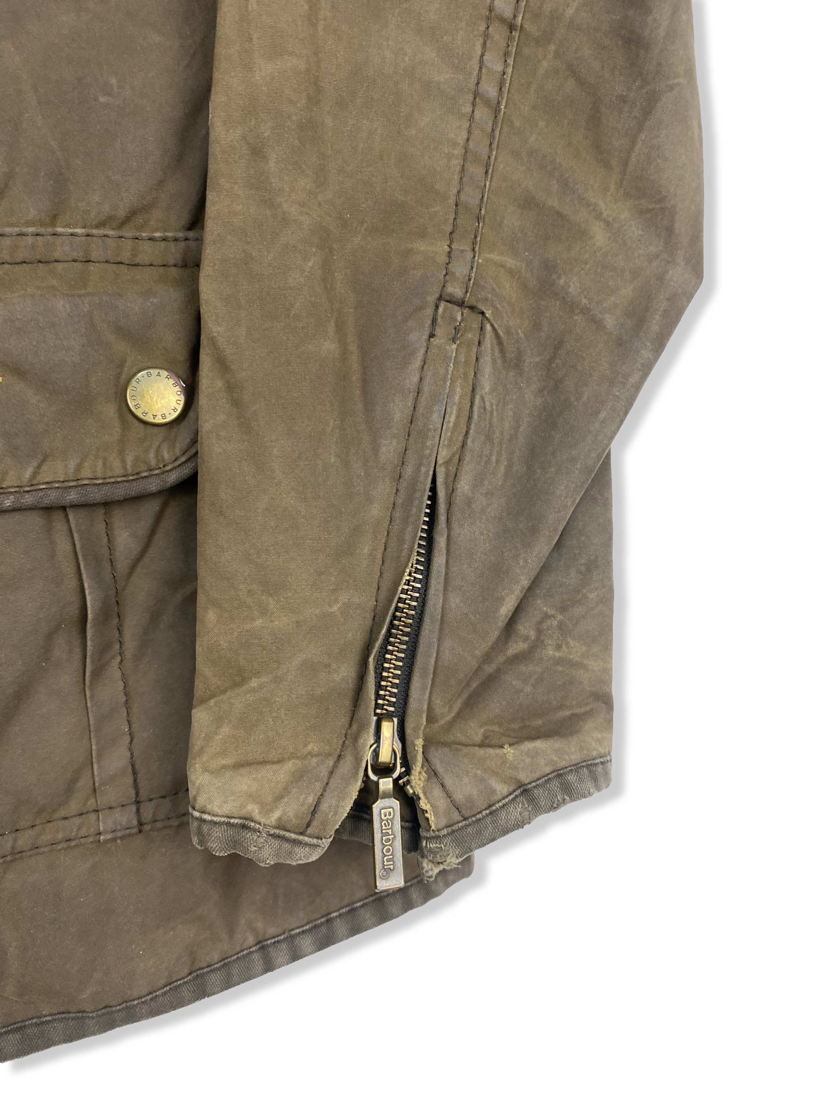 Barbour Vintage BARBOUR Womens Waxed Faded Jacket M399 Size L / US 10 / IT 46 - 6 Thumbnail