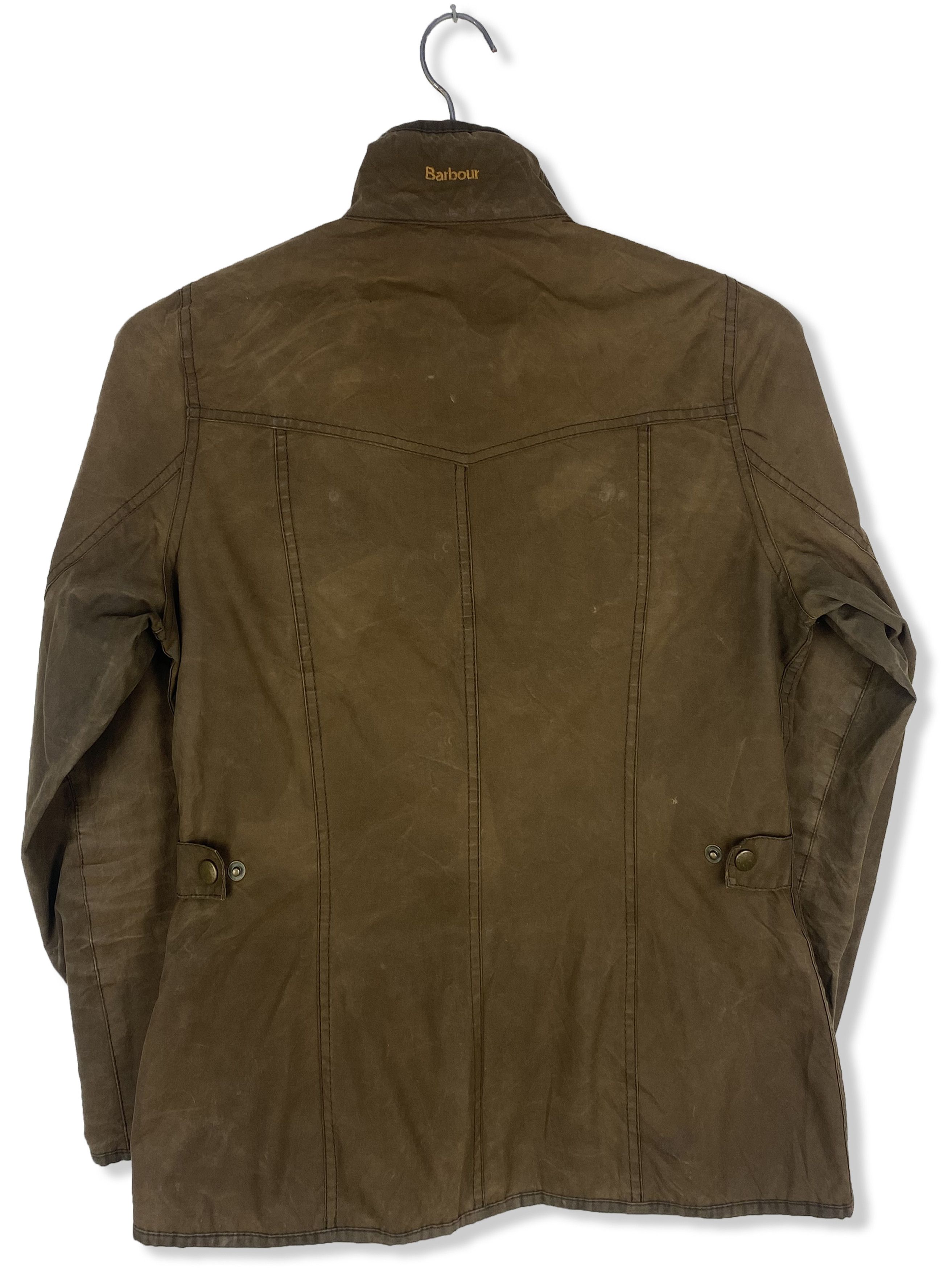 Barbour Vintage BARBOUR Womens Waxed Faded Jacket M399 Size L / US 10 / IT 46 - 13 Thumbnail