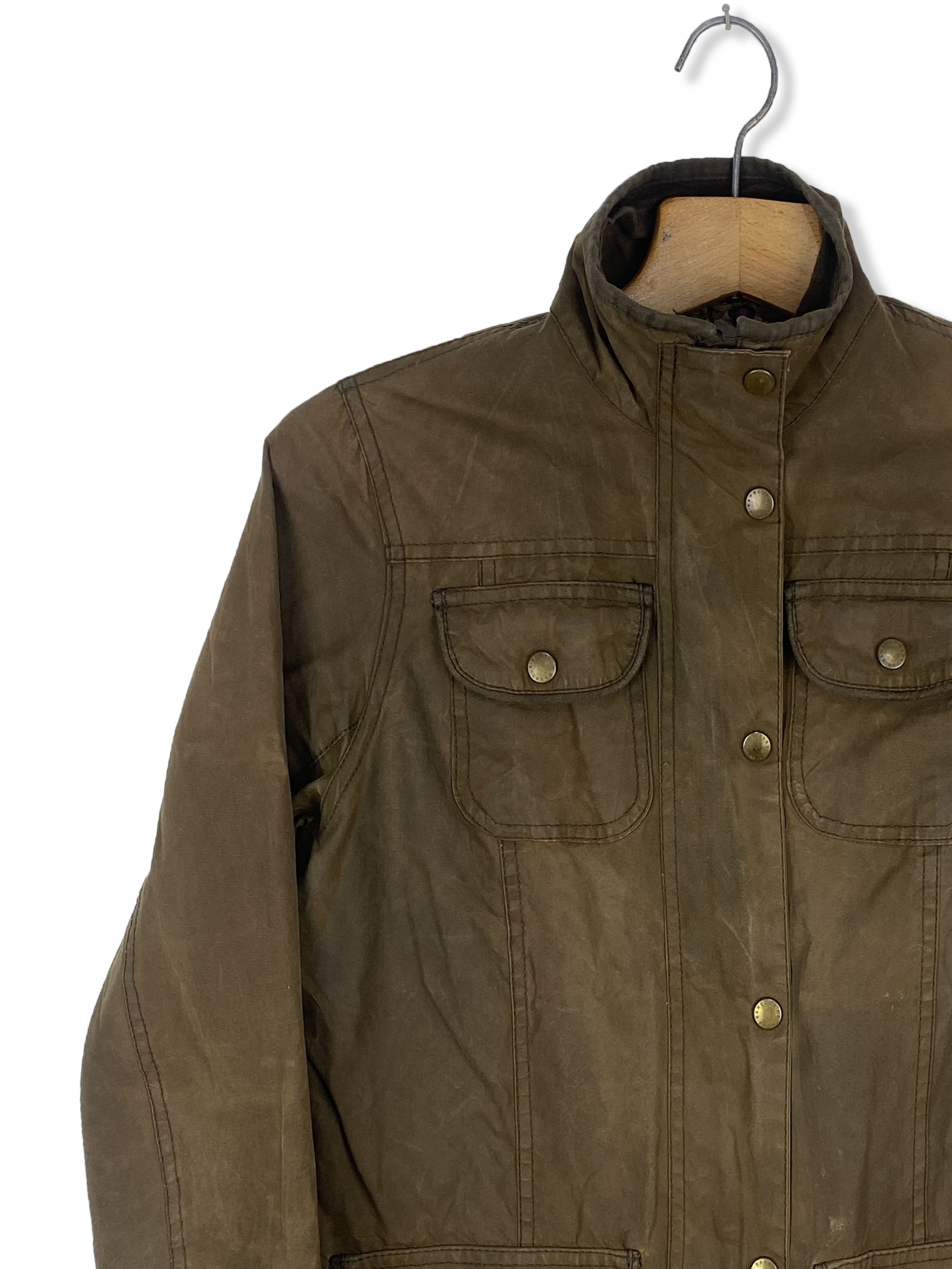 Barbour Vintage BARBOUR Womens Waxed Faded Jacket M399 Size L / US 10 / IT 46 - 3 Thumbnail