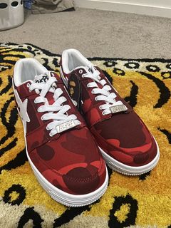 Red hot sale camo bapesta