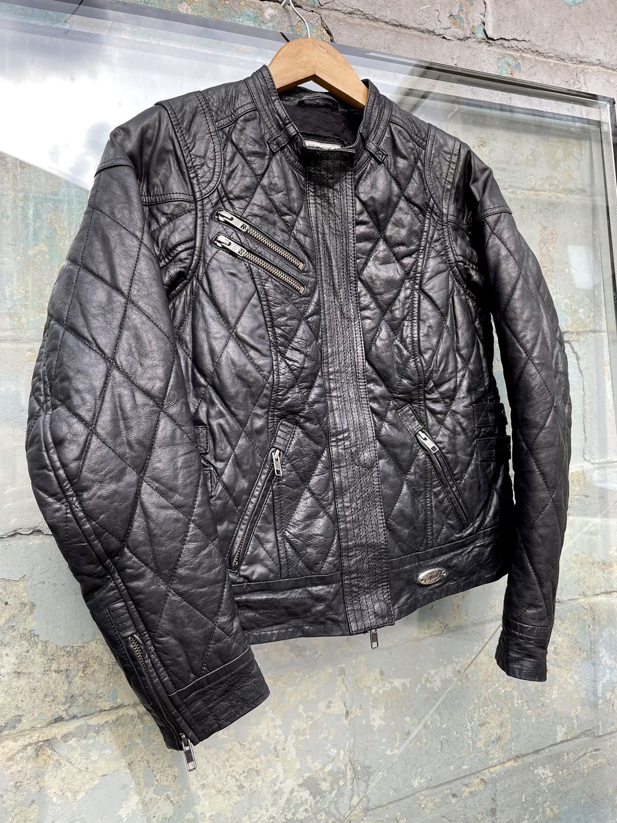 vintage leather mini skirt japan avantgarde style Y2K