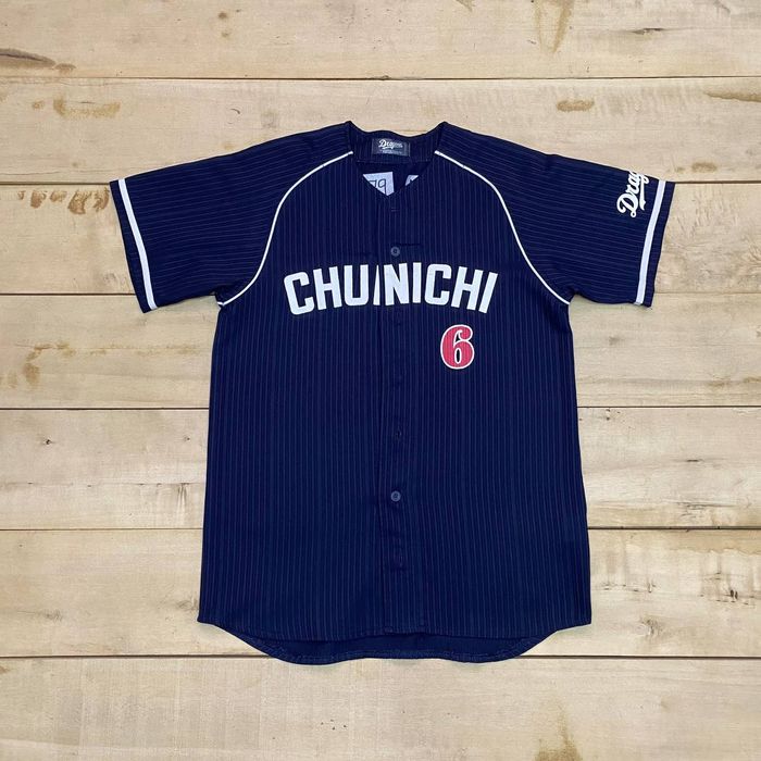 Japanese Brand BASEBALL JERSEY JAPAN DRAGONS IBATA 6. S. B679 Grailed