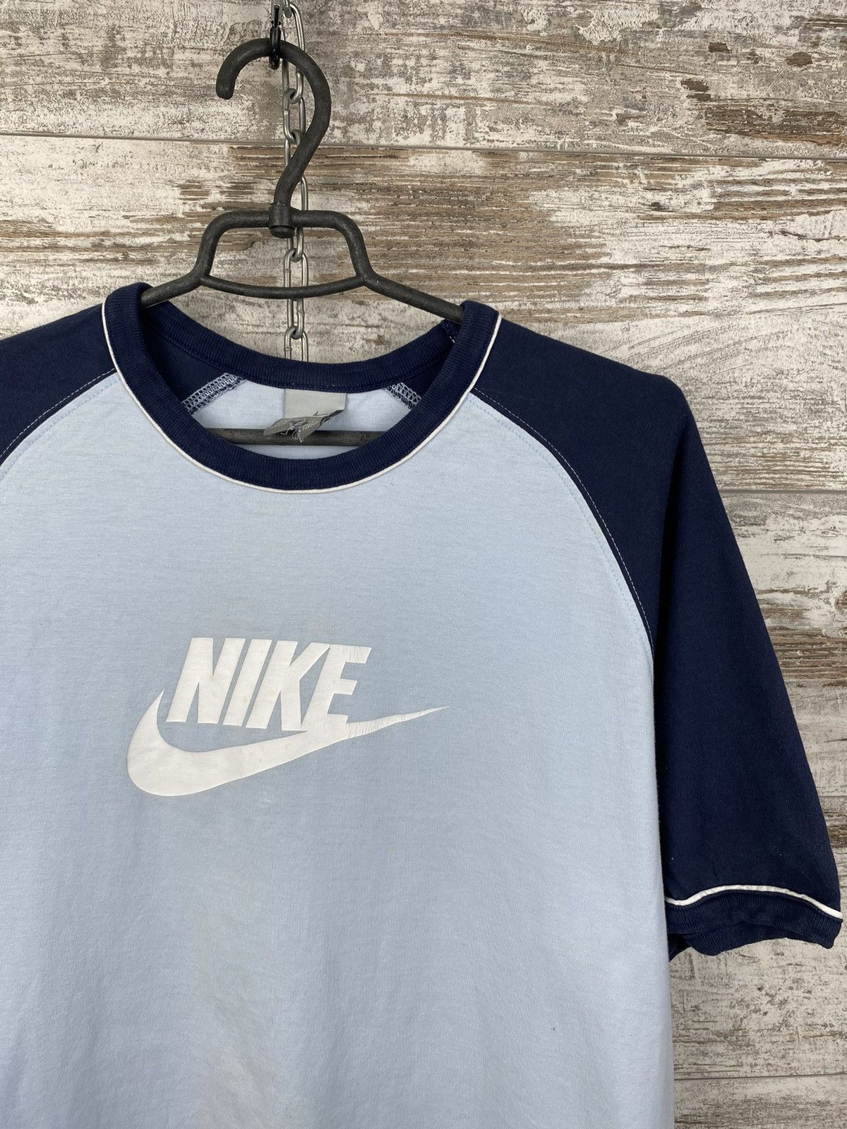 Nike × Vintage Mens Vintage Nike T-shirt 90s rare streetwear y2k tee drill Size US XL / EU 56 / 4 - 2 Thumbnail
