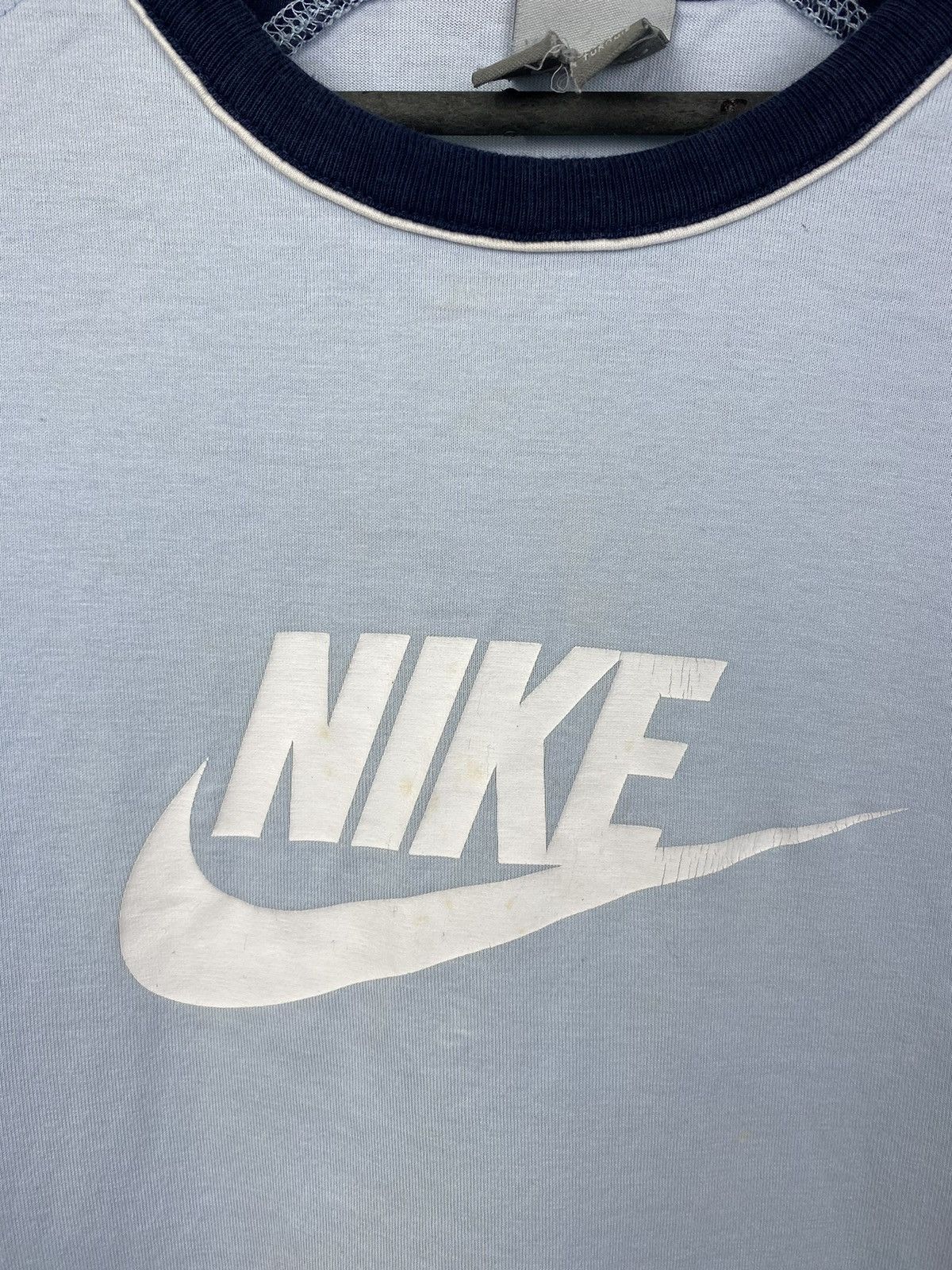 Nike × Vintage Mens Vintage Nike T-shirt 90s rare streetwear y2k tee drill Size US XL / EU 56 / 4 - 3 Thumbnail
