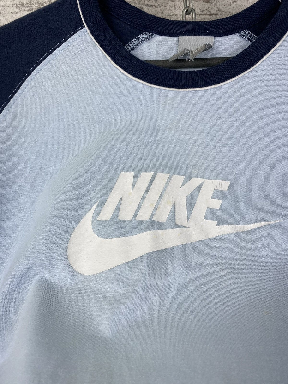 Nike × Vintage Mens Vintage Nike T-shirt 90s rare streetwear y2k tee drill Size US XL / EU 56 / 4 - 8 Thumbnail