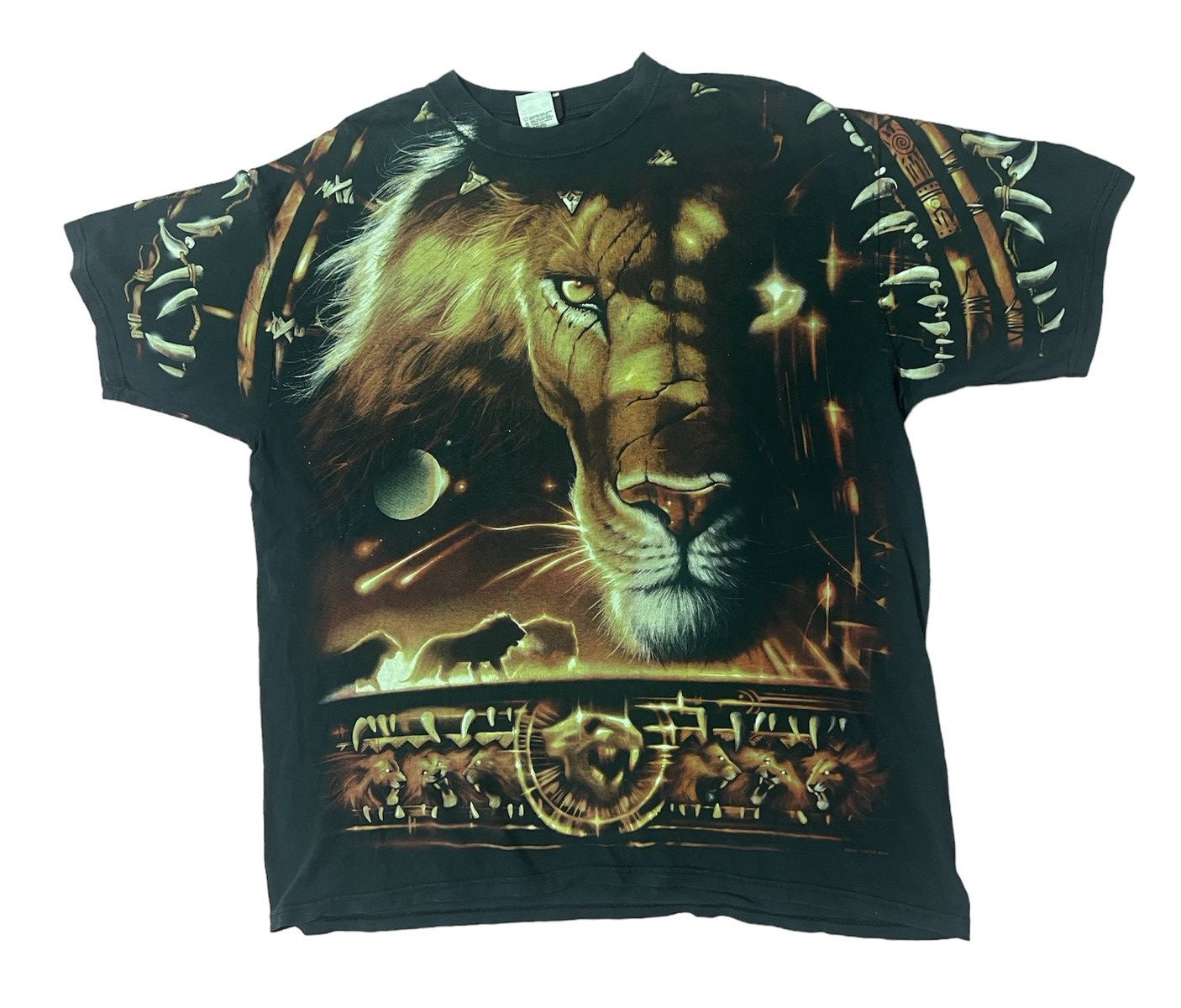 Vintage y2k Lion Overprint