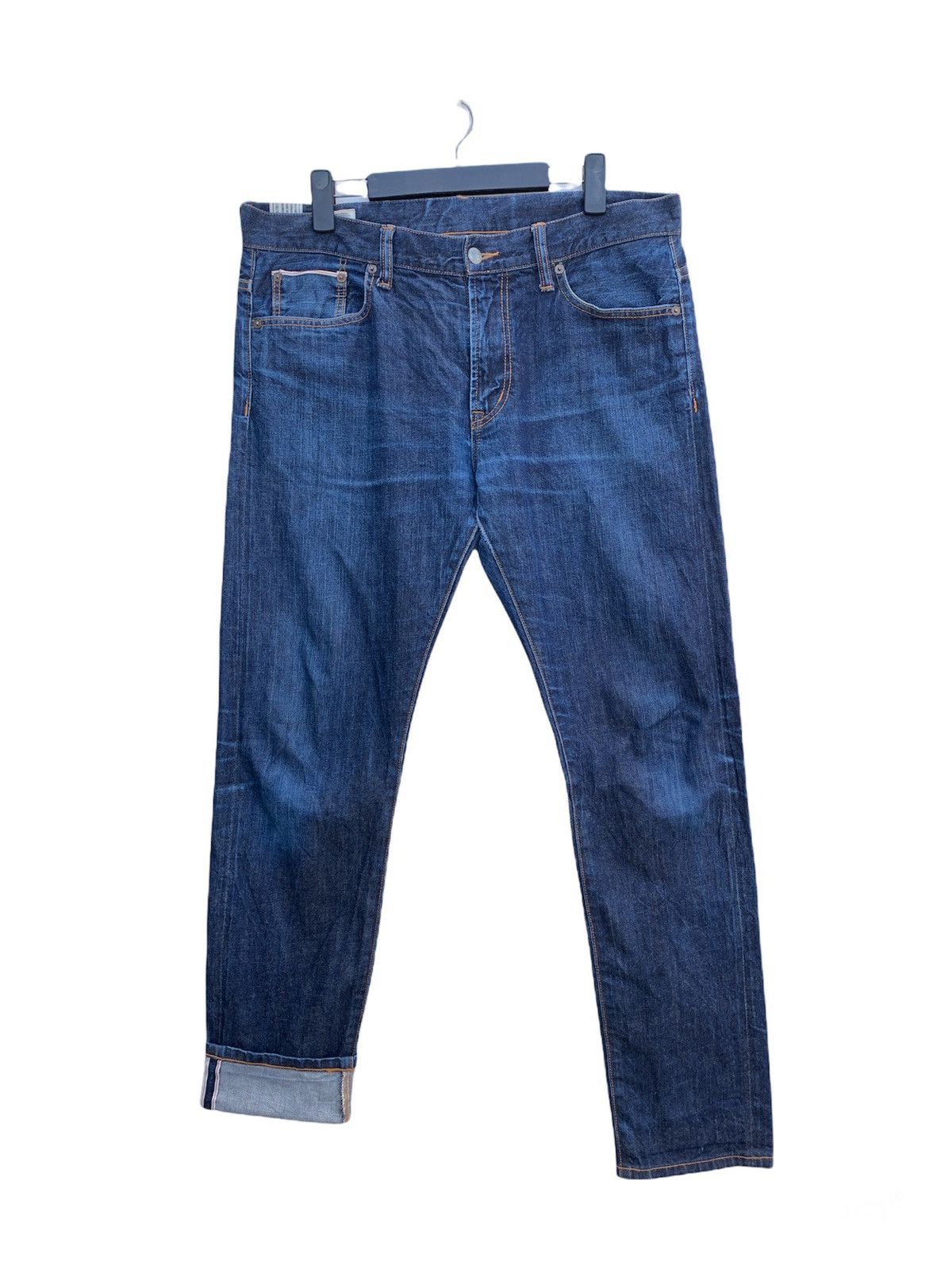 image of Men’S Bigi Redline Selvedge Denim in Dark Blue, Men's (Size 35)