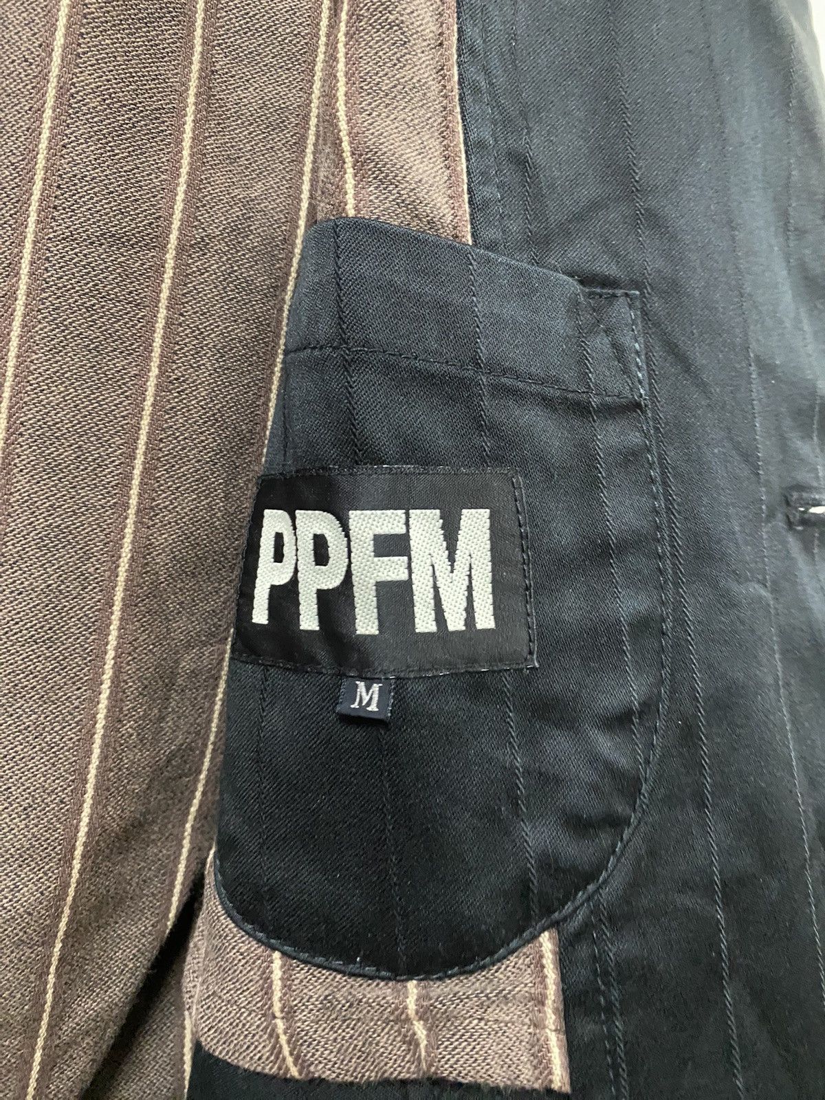 GOA Vtg🔥Ppfm Cyberpunk Stand Collar Cotton Striped Balck Jacket Size US M / EU 48-50 / 2 - 18 Thumbnail