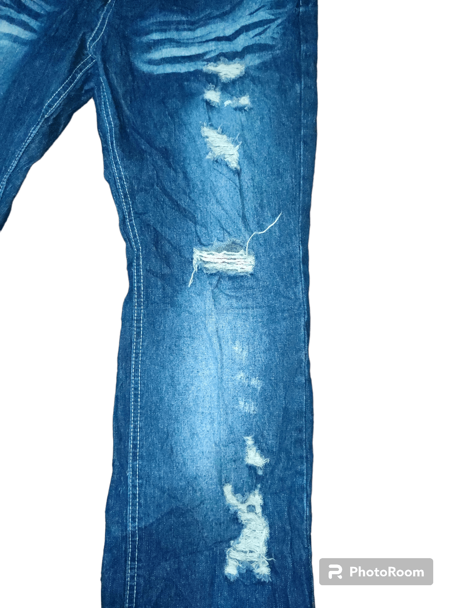 Japanese Brand Mouth Valley Distressed Overall Jeans Size 30" / US 8 / IT 44 - 8 Thumbnail