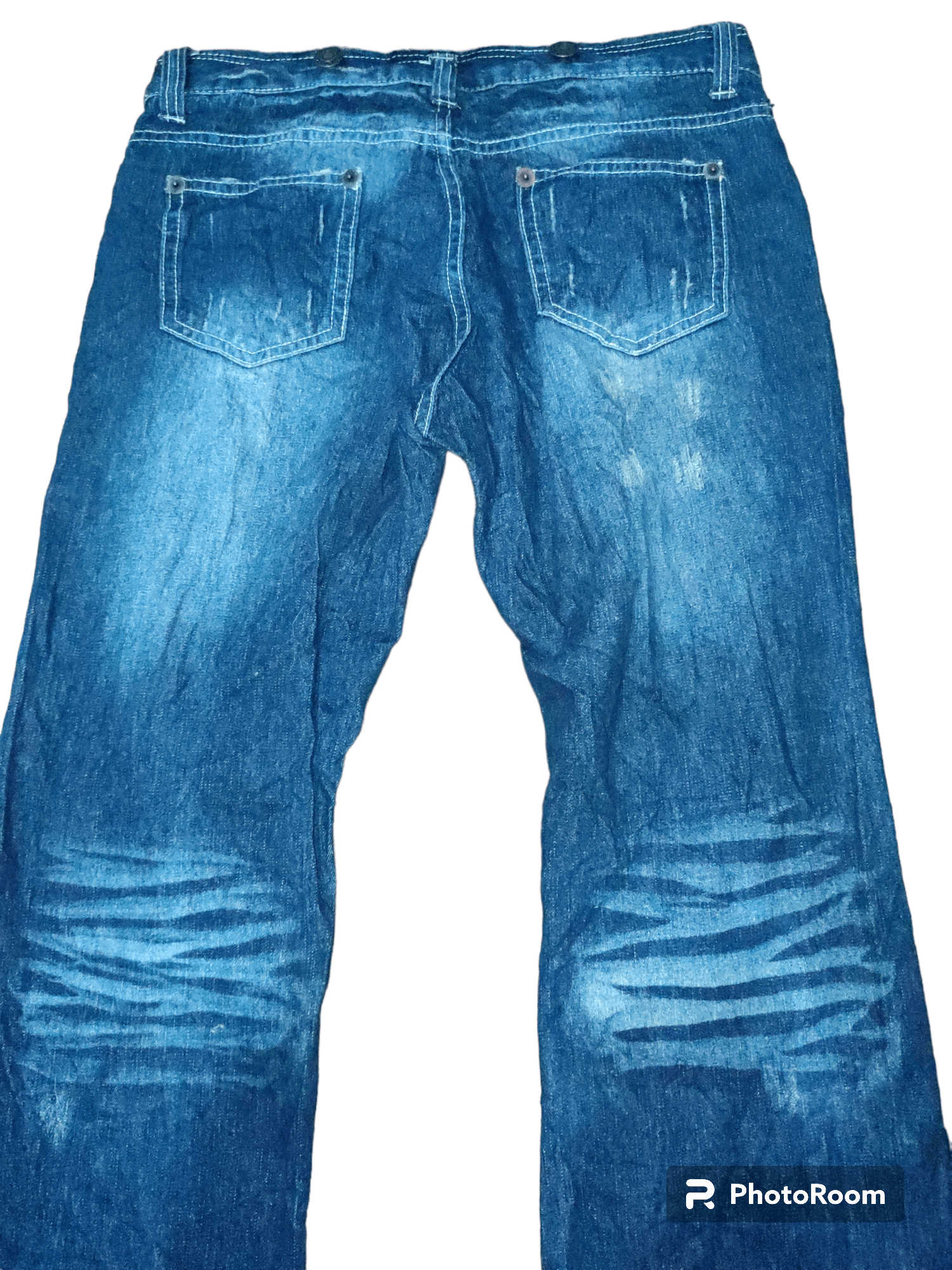 Japanese Brand Mouth Valley Distressed Overall Jeans Size 30" / US 8 / IT 44 - 11 Thumbnail