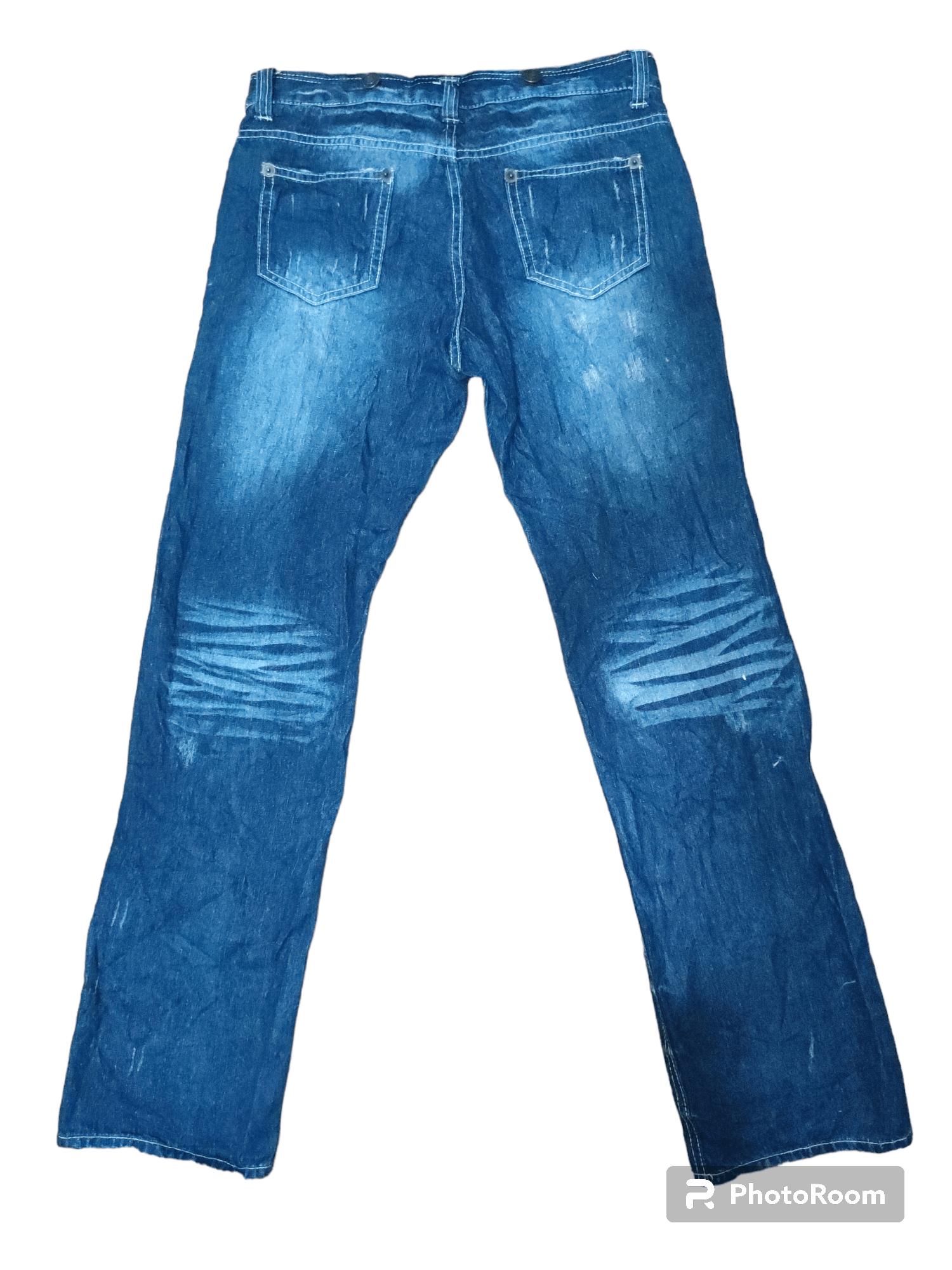 Japanese Brand Mouth Valley Distressed Overall Jeans Size 30" / US 8 / IT 44 - 4 Thumbnail