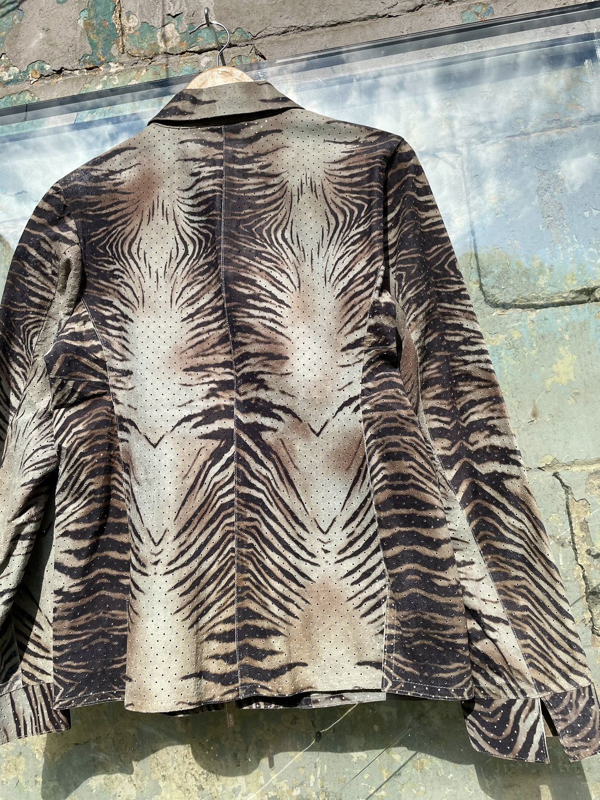 Genuine Leather Y2K Genuine Leather Zebra Dotted Collared Jacket Size M / US 6-8 / IT 42-44 - 7 Thumbnail