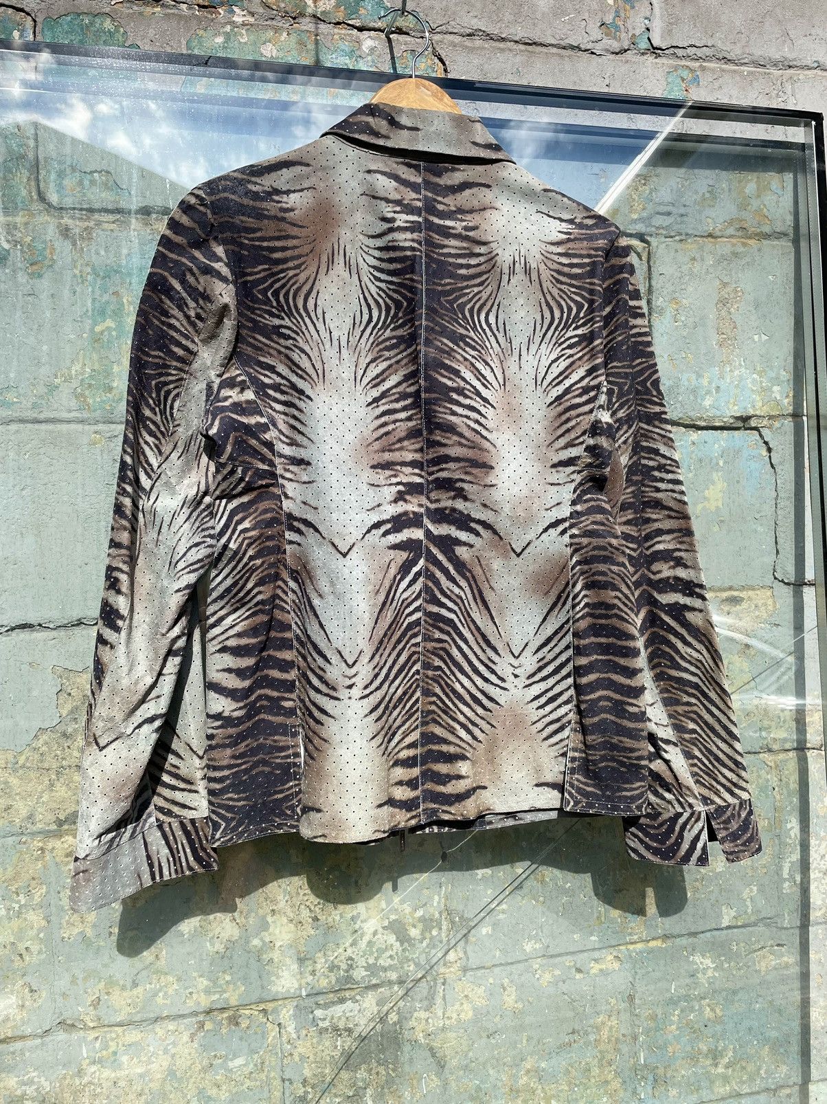 Genuine Leather Y2K Genuine Leather Zebra Dotted Collared Jacket Size M / US 6-8 / IT 42-44 - 6 Thumbnail