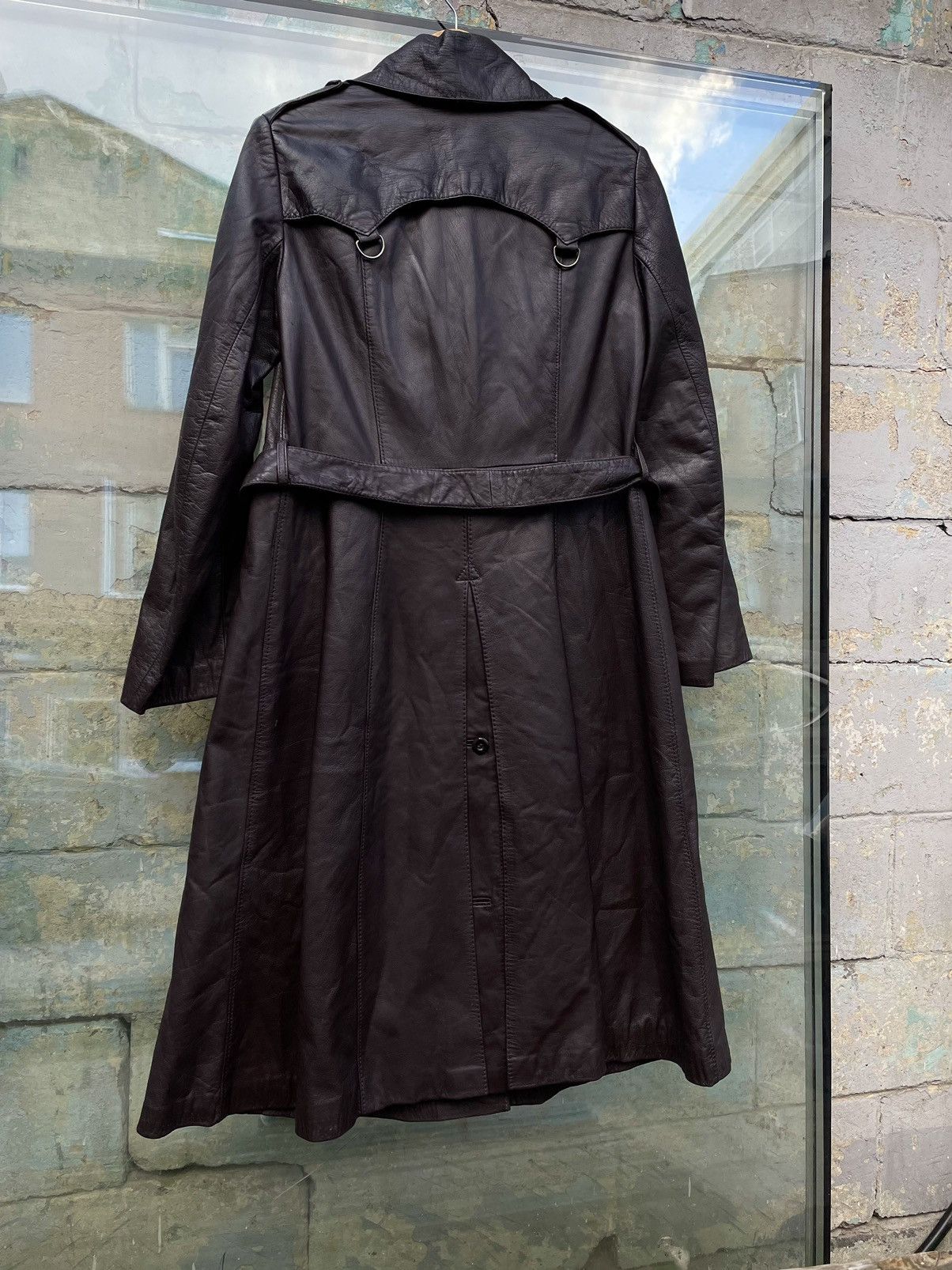 Vintage RARE Vintage Y2K Genuine Leather Brown Coat Size L / US 10 / IT 46 - 4 Thumbnail