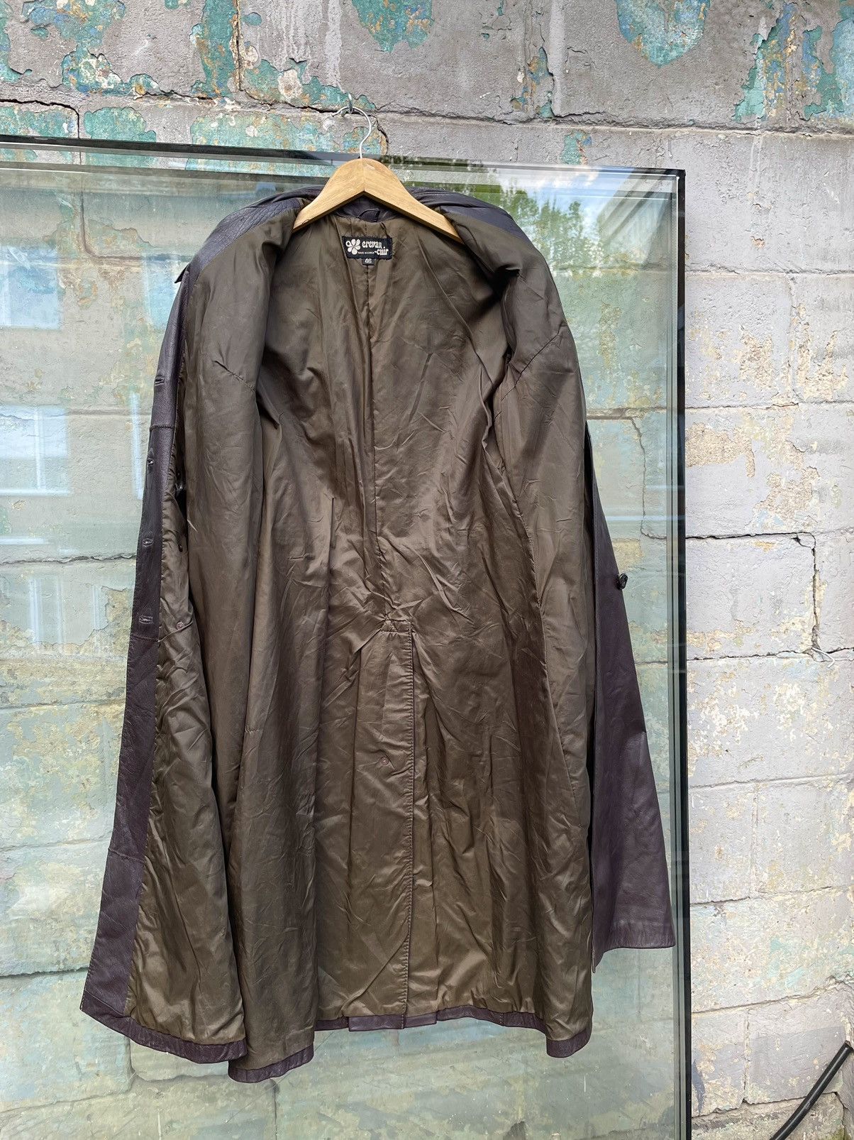 Vintage RARE Vintage Y2K Genuine Leather Brown Coat Size L / US 10 / IT 46 - 8 Thumbnail