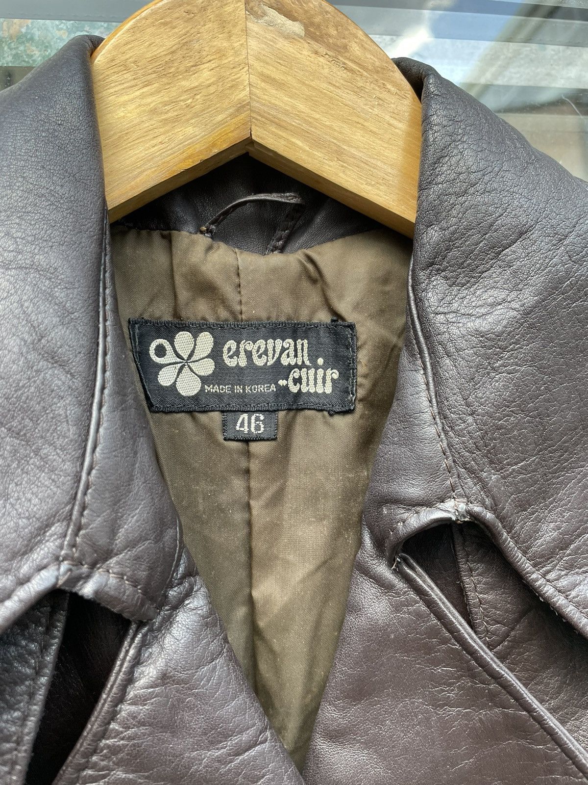 Vintage RARE Vintage Y2K Genuine Leather Brown Coat Size L / US 10 / IT 46 - 7 Thumbnail
