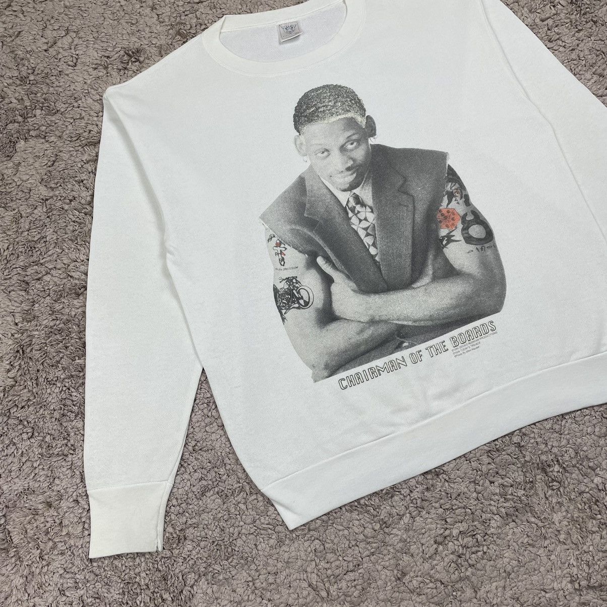 NBA Vintage Rare Dennis Rodman Chairman Sweatshirt Size US L / EU 52-54 / 3 - 3 Thumbnail