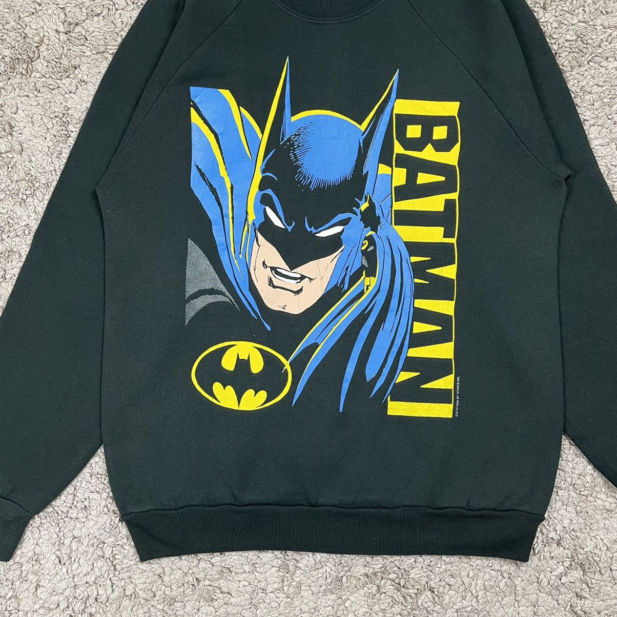 DC Comics Vintage 80’s Batman Big Face Sweatshirt Size US L / EU 52-54 / 3 - 6 Thumbnail