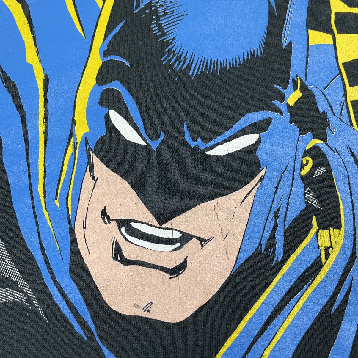 DC Comics Vintage 80’s Batman Big Face Sweatshirt Size US L / EU 52-54 / 3 - 8 Thumbnail