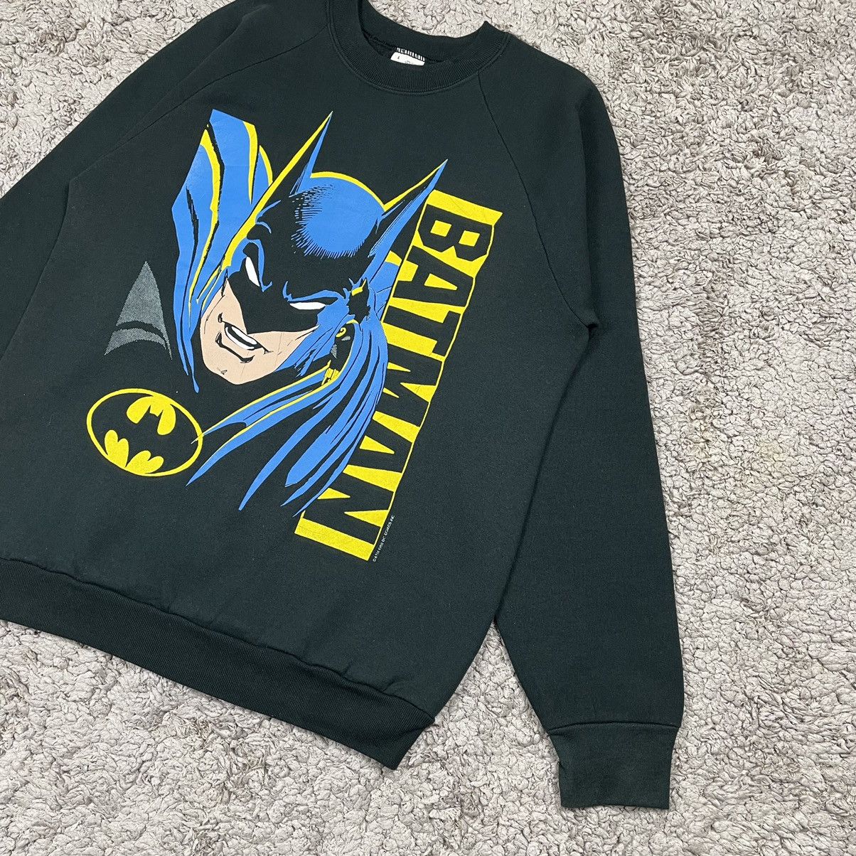 DC Comics Vintage 80’s Batman Big Face Sweatshirt Size US L / EU 52-54 / 3 - 4 Thumbnail