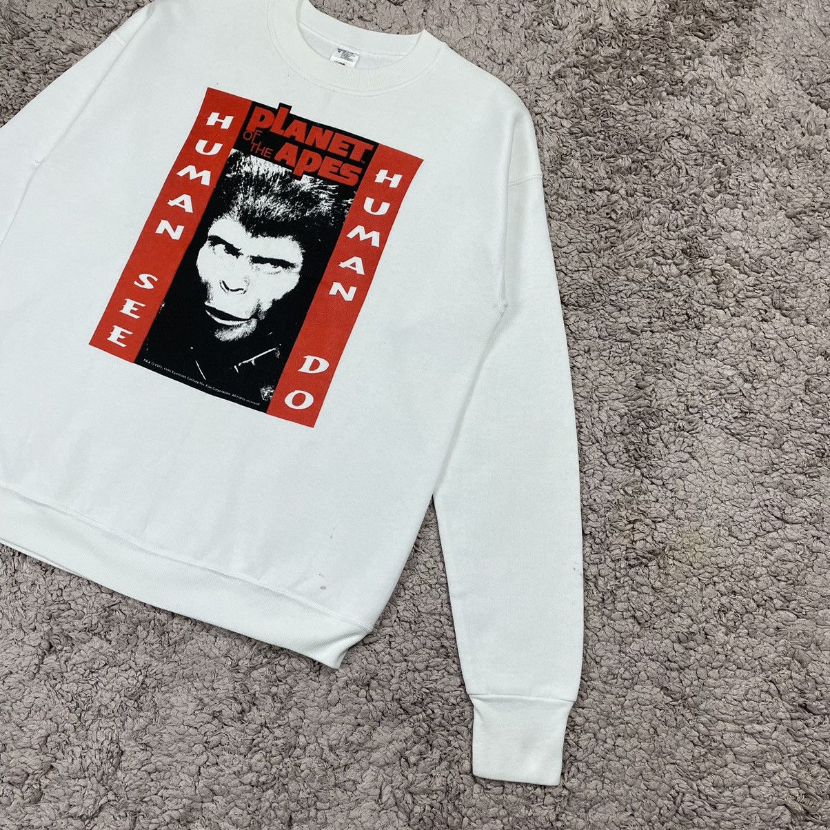 Fruit Of The Loom Vintage Planet of The Apes Human See Human Do Sweatshirt Size US M / EU 48-50 / 2 - 4 Thumbnail