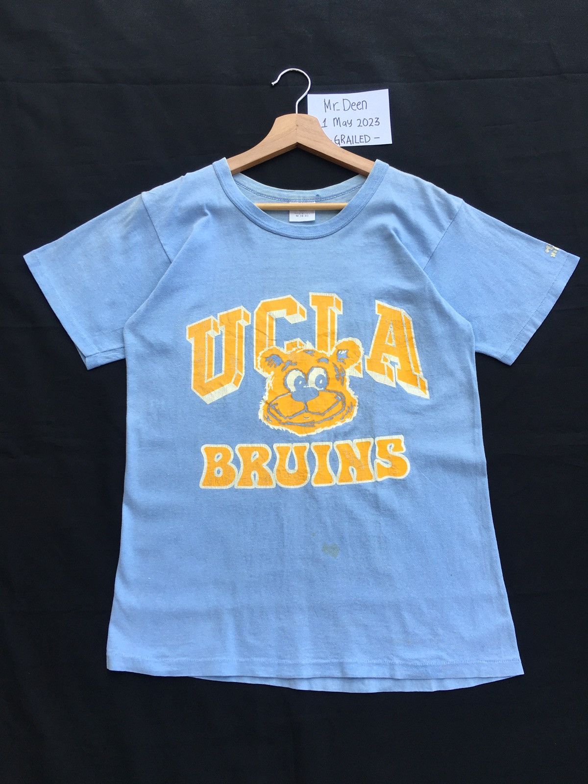 image of American College x Vintage Ucla Bruins American University College Tshirt in Blue (Size Small)