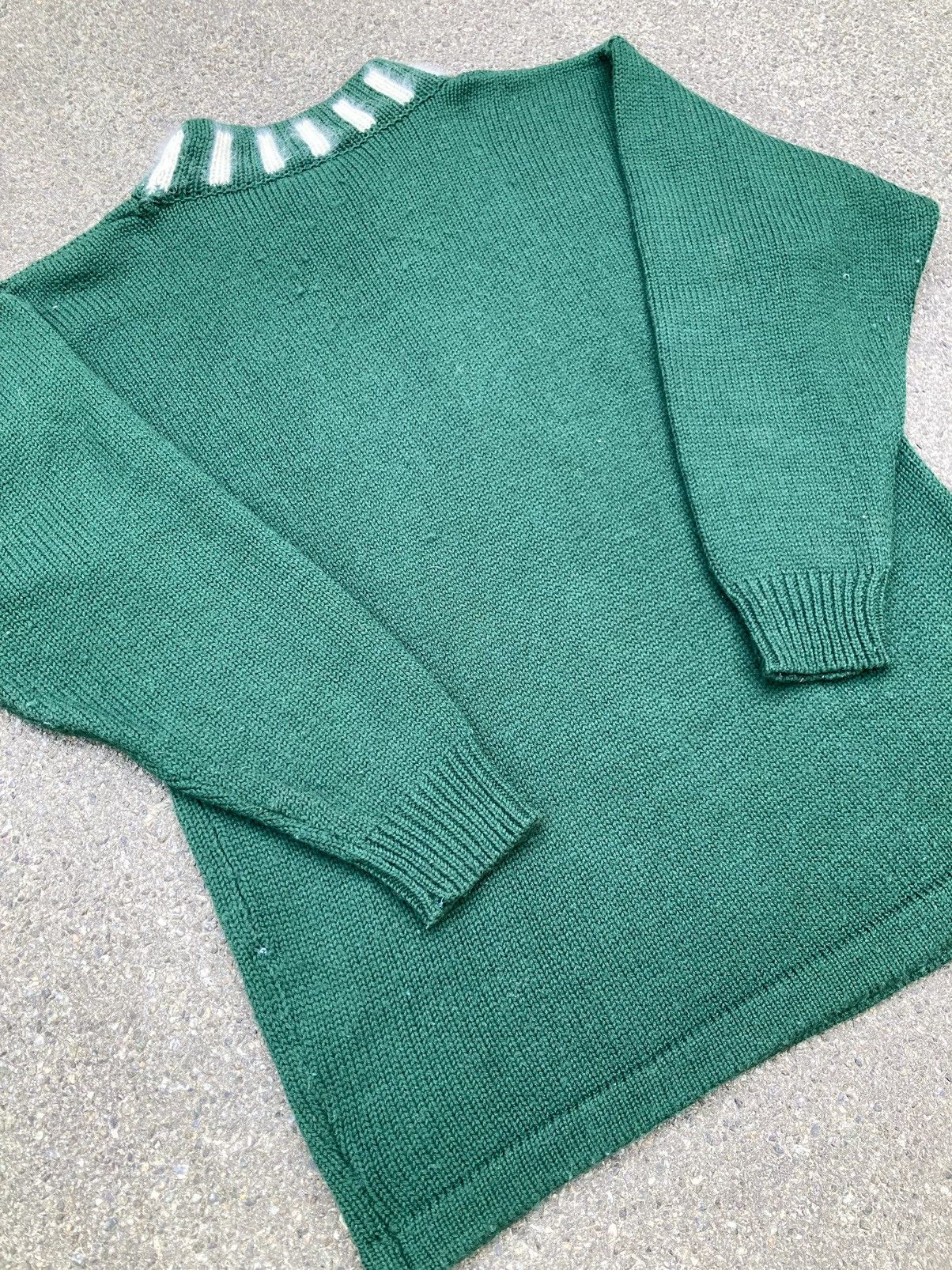 Vintage Vintage Jagro Geometrical Pattern Green Wool Sweater Size 44 Size M / US 6-8 / IT 42-44 - 7 Thumbnail