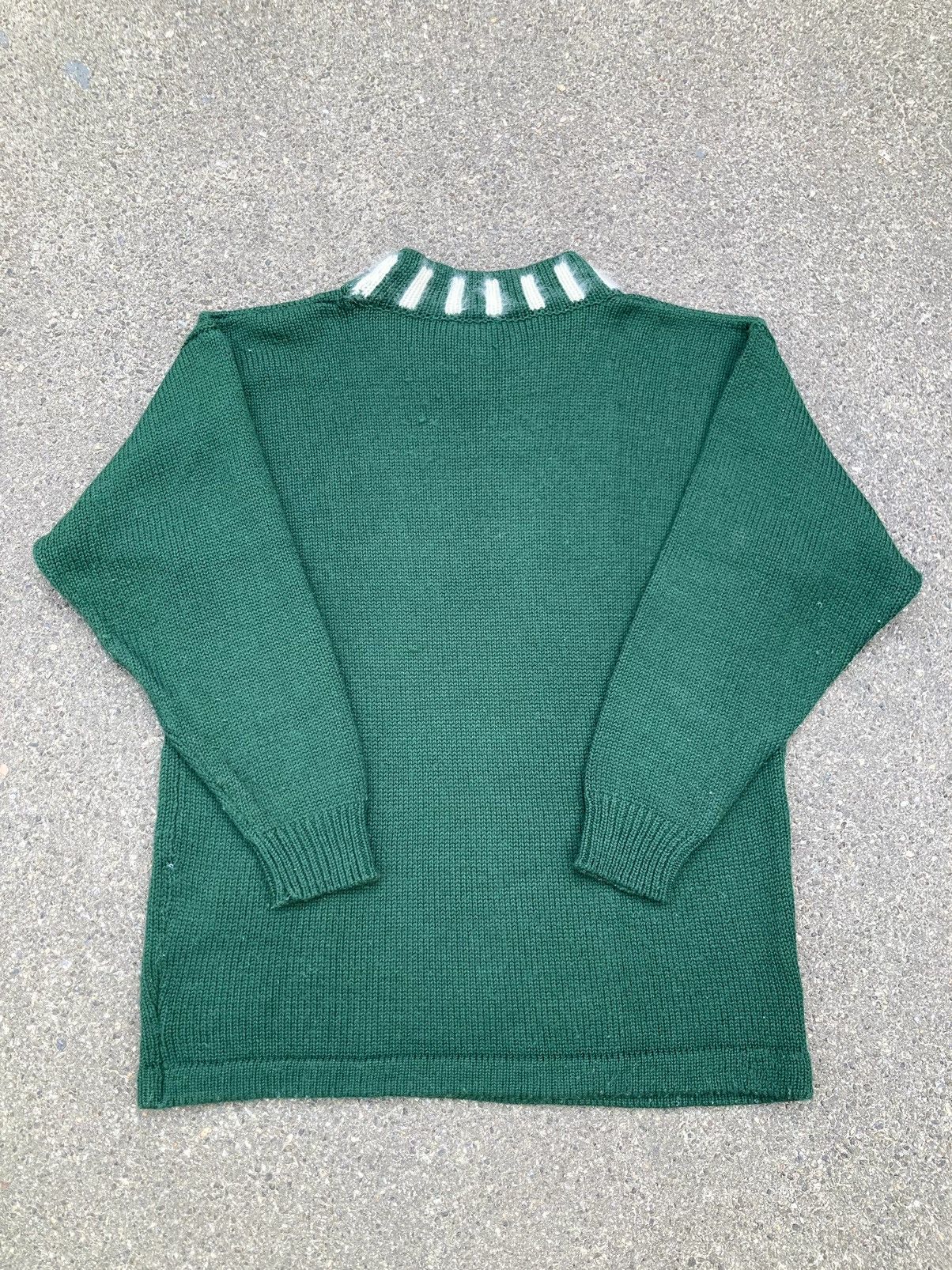 Vintage Vintage Jagro Geometrical Pattern Green Wool Sweater Size 44 Size M / US 6-8 / IT 42-44 - 5 Thumbnail