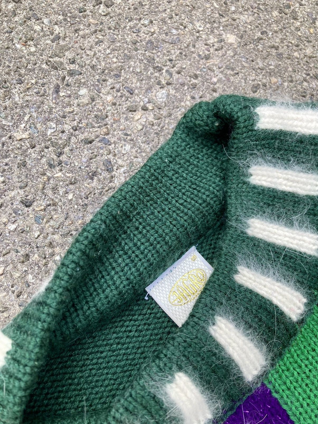 Vintage Vintage Jagro Geometrical Pattern Green Wool Sweater Size 44 Size M / US 6-8 / IT 42-44 - 4 Thumbnail