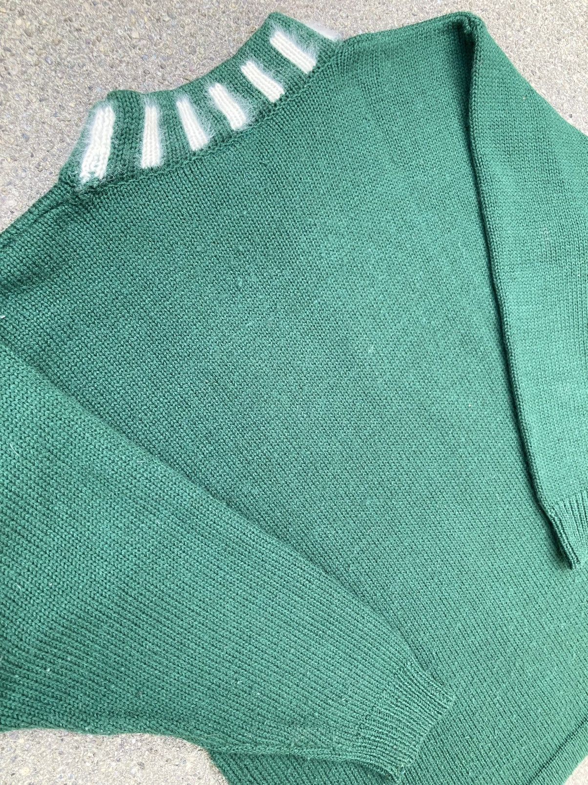 Vintage Vintage Jagro Geometrical Pattern Green Wool Sweater Size 44 Size M / US 6-8 / IT 42-44 - 6 Thumbnail