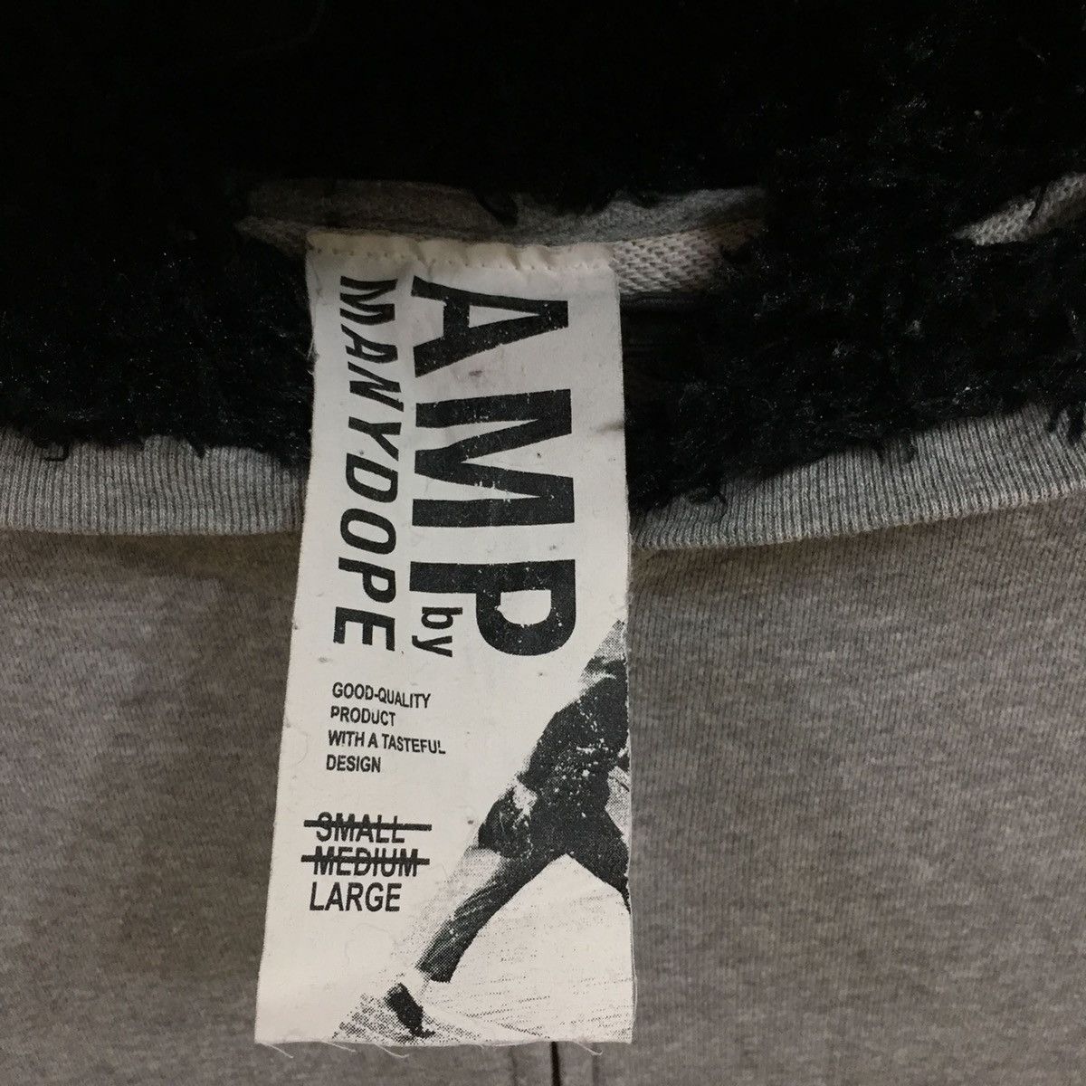 Japanese Brand AMP by MANYDOPE hoodie plain size L Size US L / EU 52-54 / 3 - 4 Thumbnail