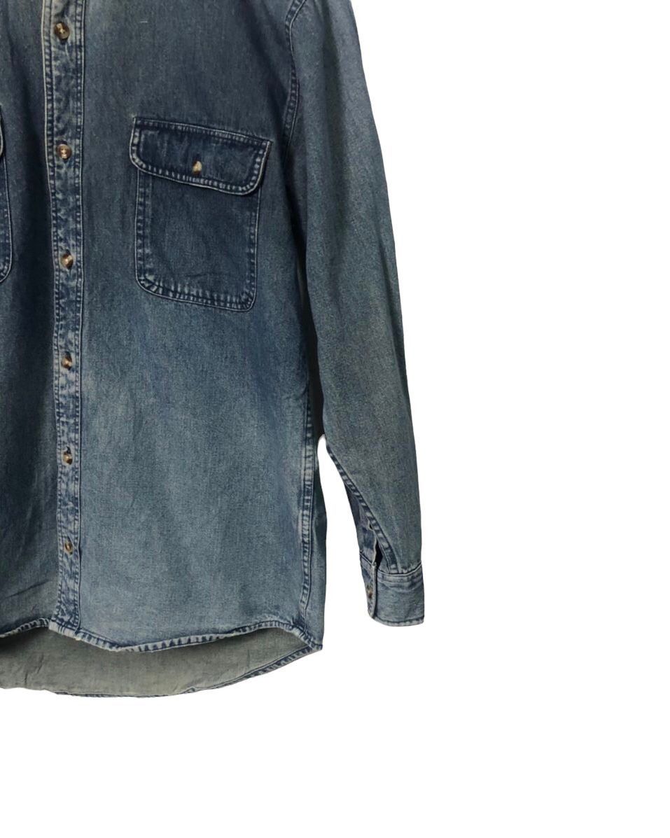 Japanese Brand Vintage Scratch Crew Faded Button Ups Denim Jacket Size US M / EU 48-50 / 2 - 2 Thumbnail