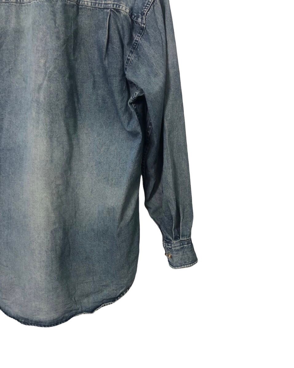 Japanese Brand Vintage Scratch Crew Faded Button Ups Denim Jacket Size US M / EU 48-50 / 2 - 6 Thumbnail