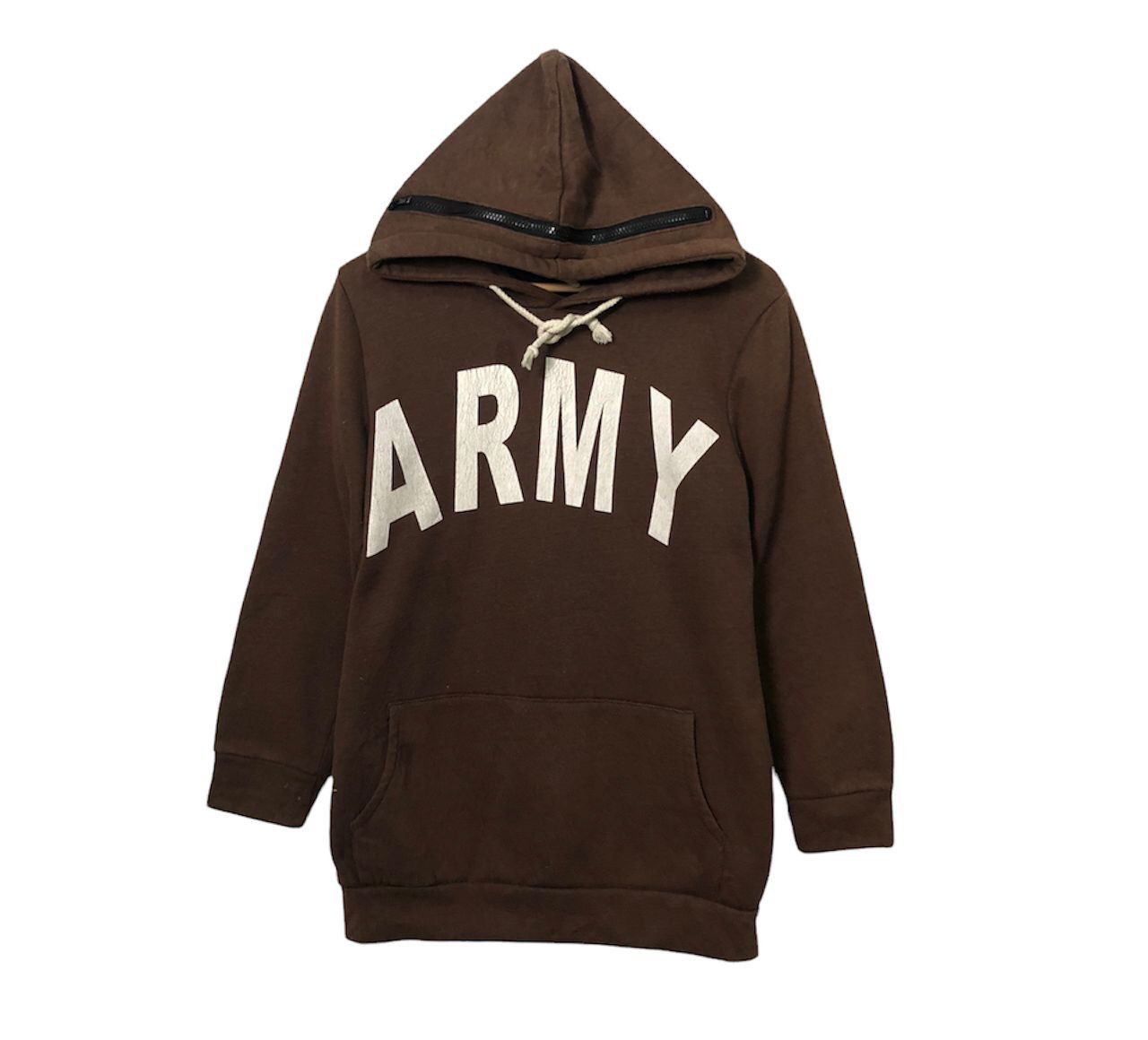 Japanese Brand Vintage Unbranded Army Spell Out Big Logo Hoodie Sweatshirt Size US S / EU 44-46 / 1 - 1 Thumbnail