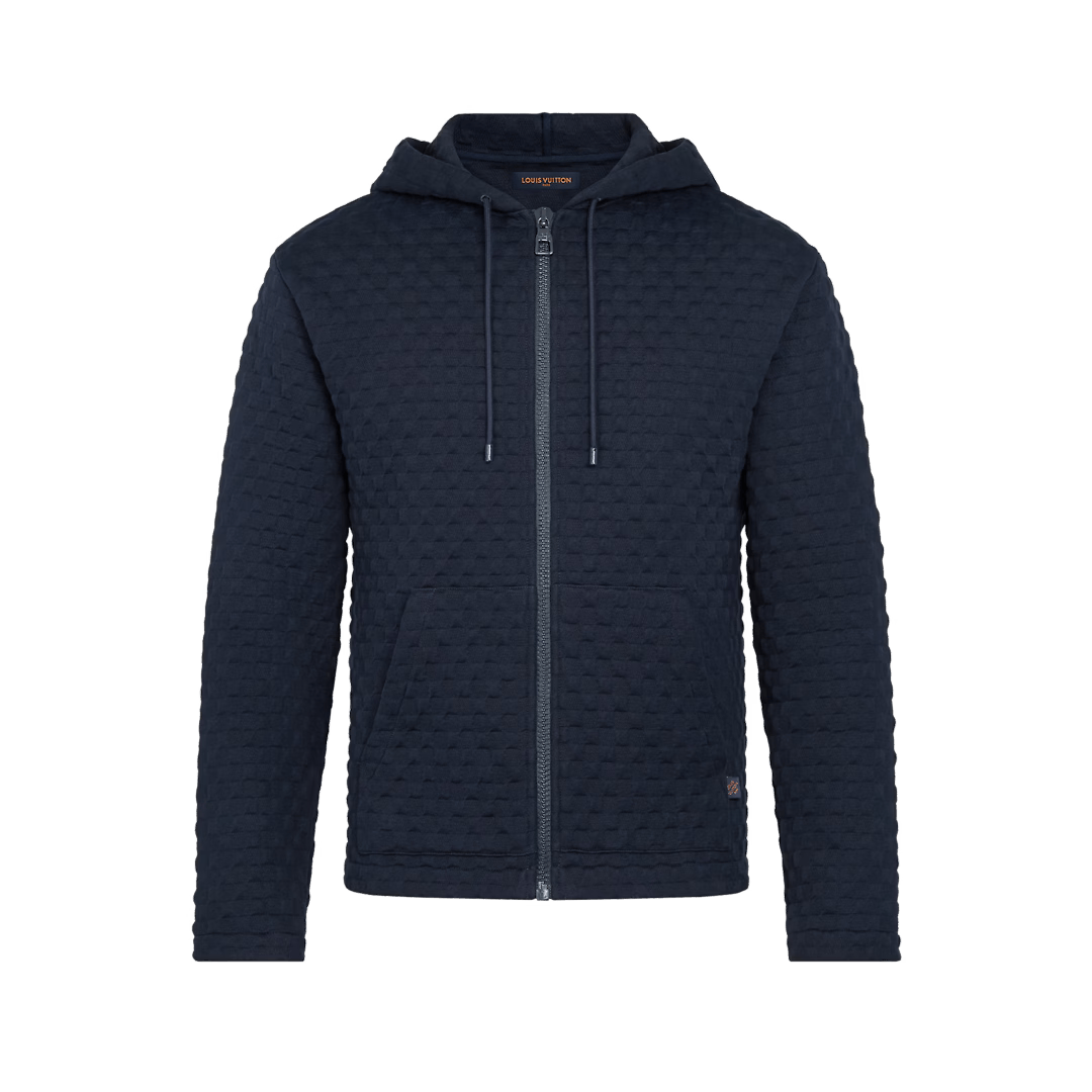 Louis Vuitton Monogram French Terry Zip-Through Hoodie | Grailed