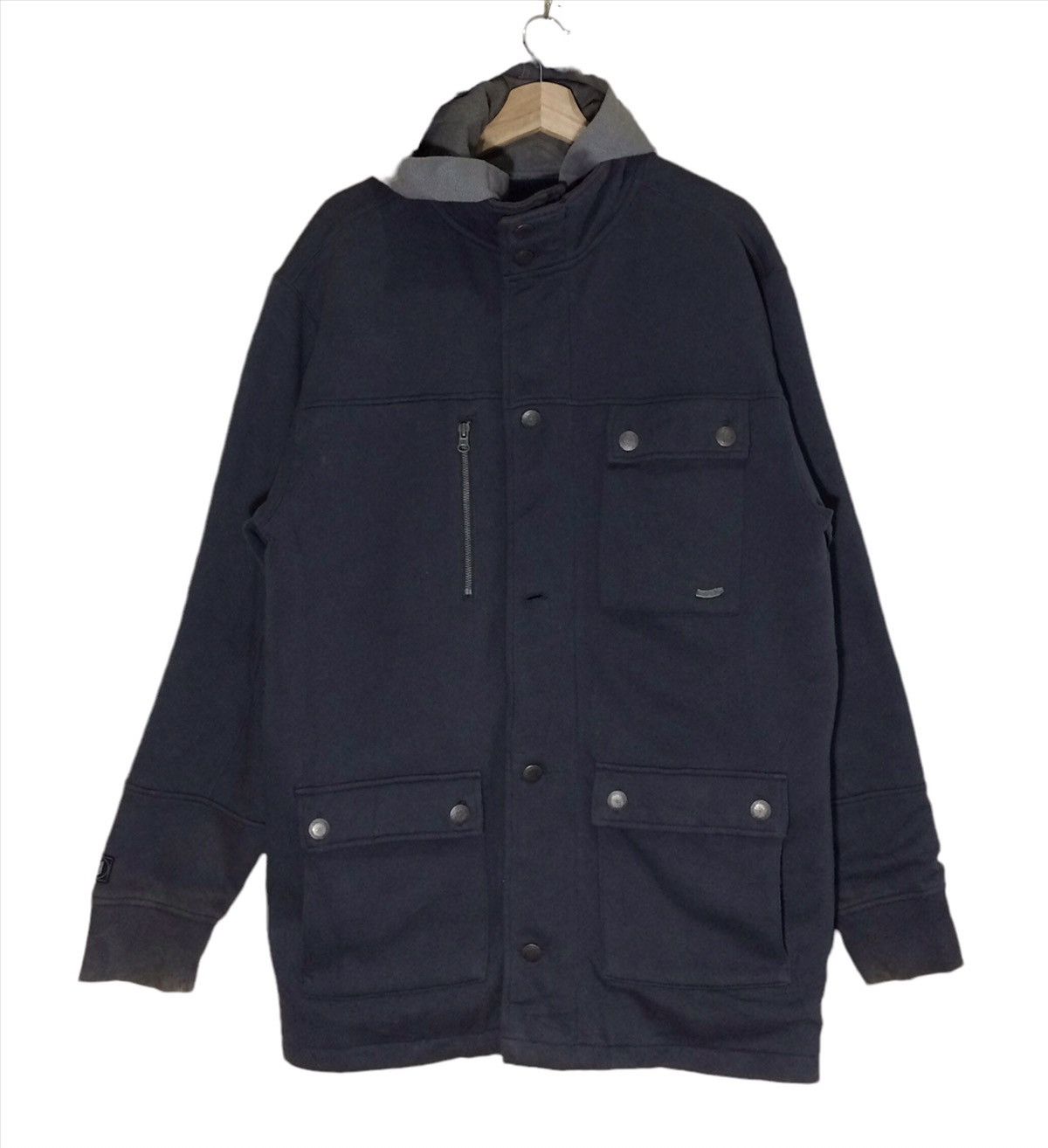 Volcom Volcom Hoodie Wool Fleece Jacket Zipper Button Size US L / EU 52-54 / 3 - 1 Thumbnail