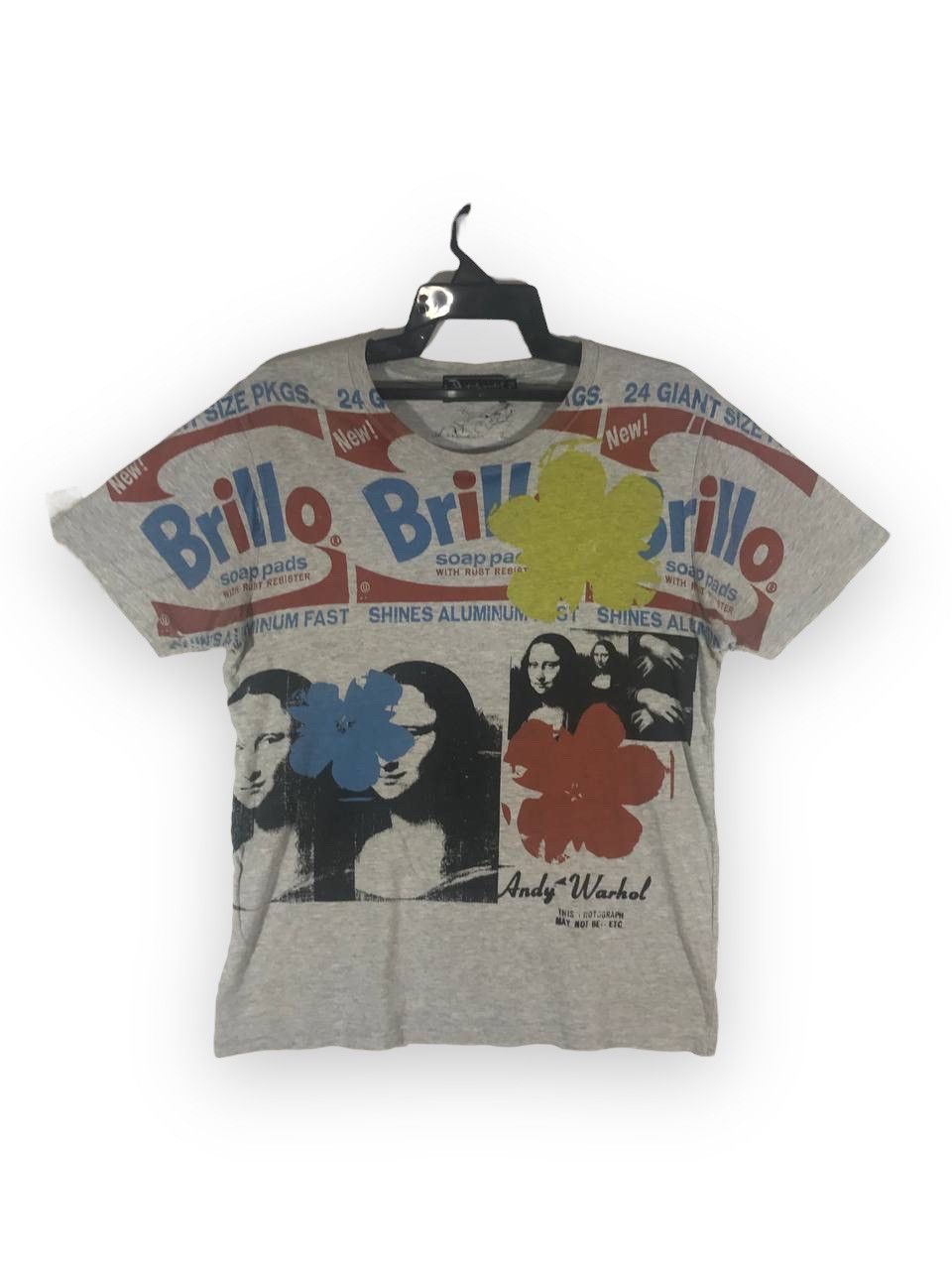 image of Art x Hysteric Glamour Collaboration Andy Warhol Mona Lisa Da Vinci in Grey, Men's (Size Medium)