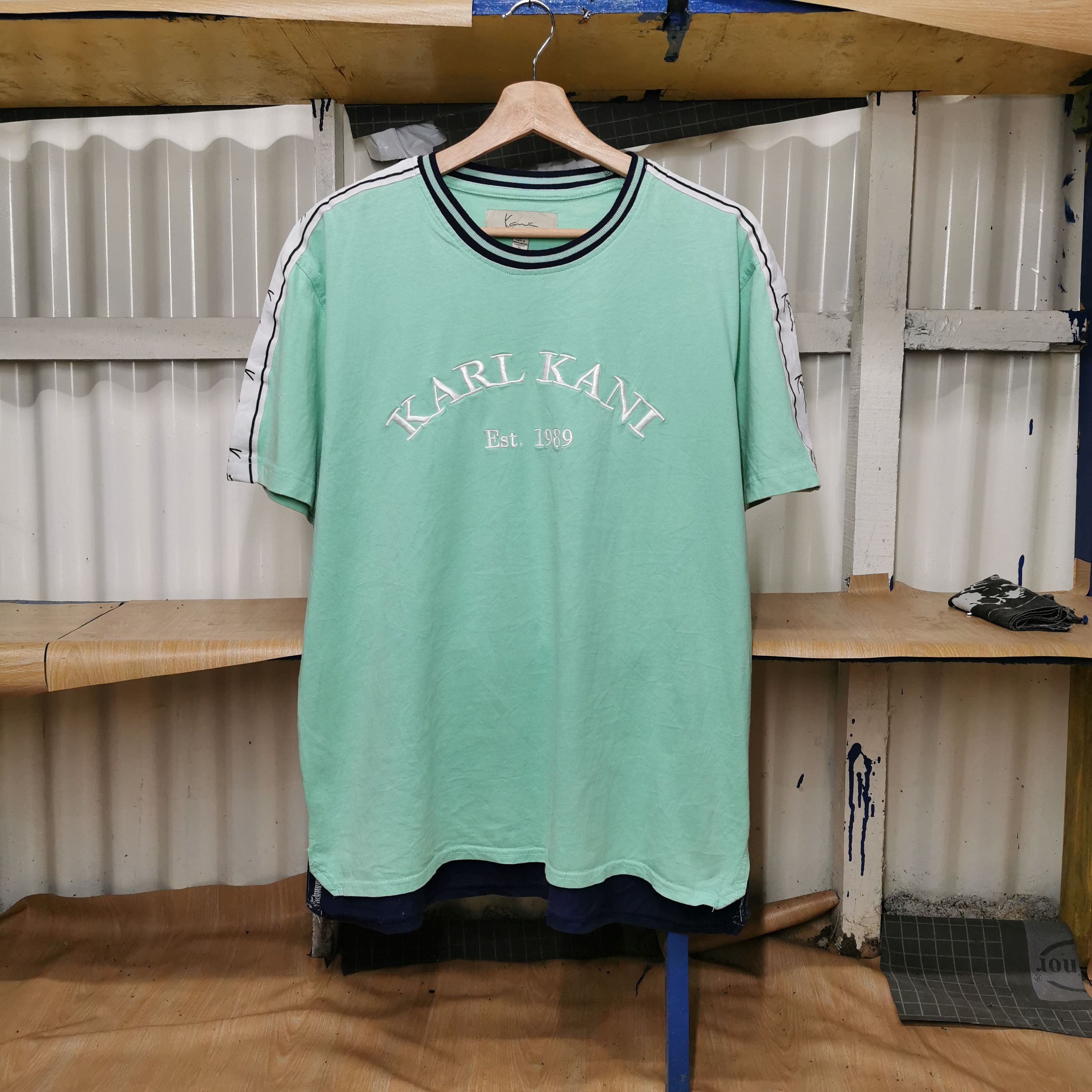 Karl Kani × Vintage Karl kani stripe tee Size US L / EU 52-54 / 3 - 1 Thumbnail
