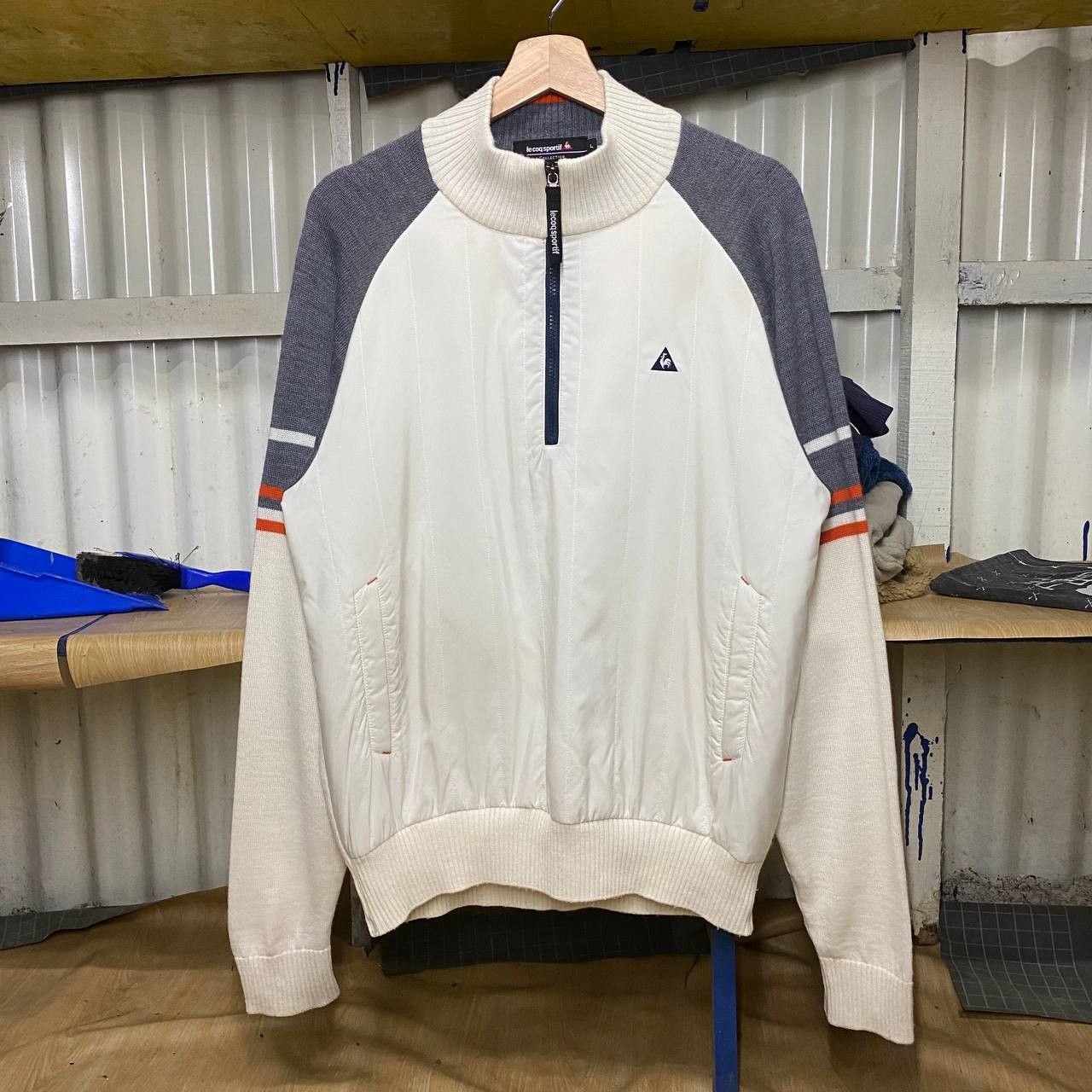 Le Coq Sportif × Vintage Vintage Le Coq Sportif Knit Sweatshirts Size US M / EU 48-50 / 2 - 1 Thumbnail