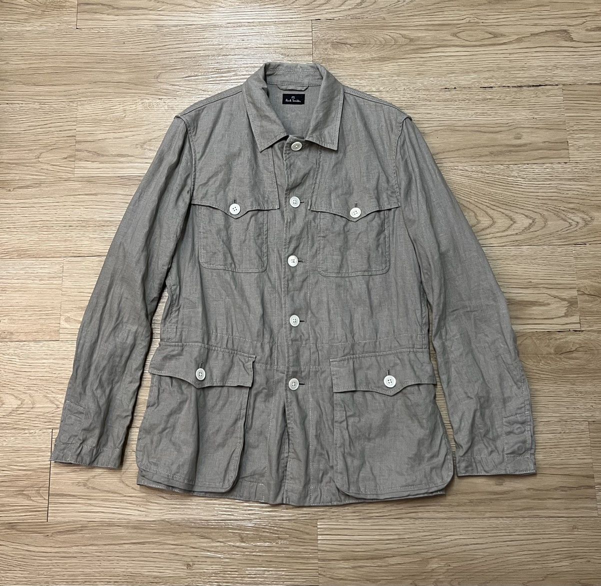 Paul Smith × Vintage Paul Smith Linen Utility Jacket Size US XL / EU 56 / 4 - 1 Thumbnail