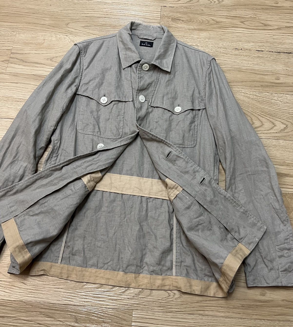 Paul Smith × Vintage Paul Smith Linen Utility Jacket Size US XL / EU 56 / 4 - 3 Thumbnail