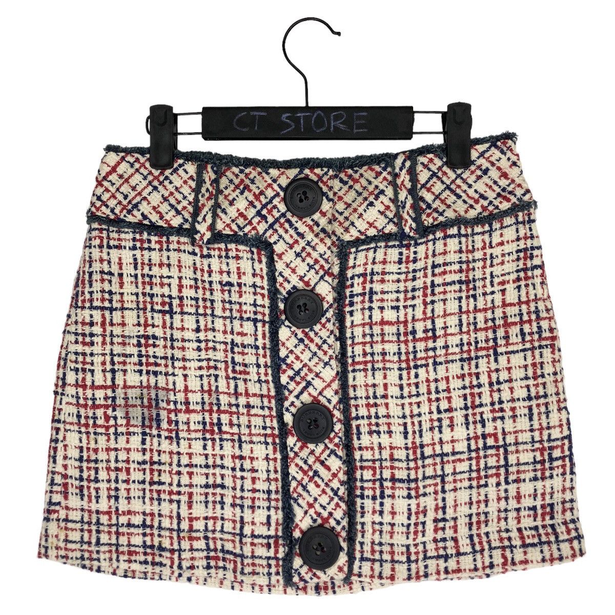Burberry 🔥 Burberry Tweed Mini Skirt Size 29" - 1 Thumbnail