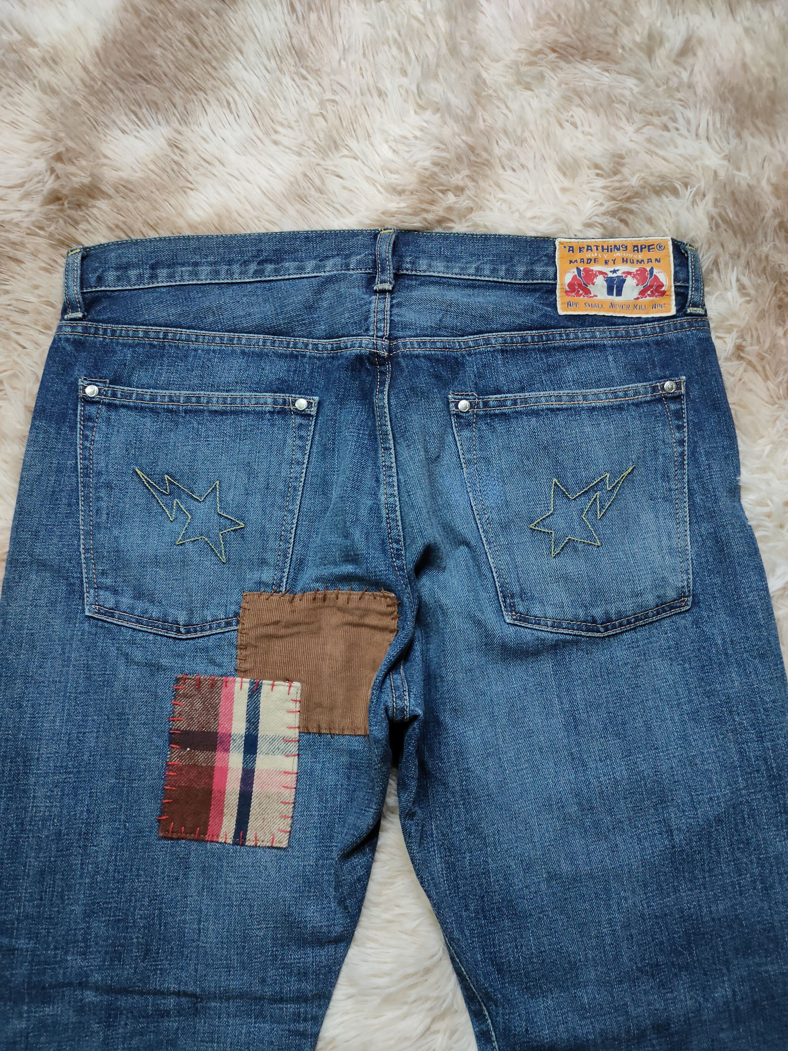 Bape × Nigo Bape Sta. OG Patchwork denim Size US 34 / EU 50 - 9 Thumbnail